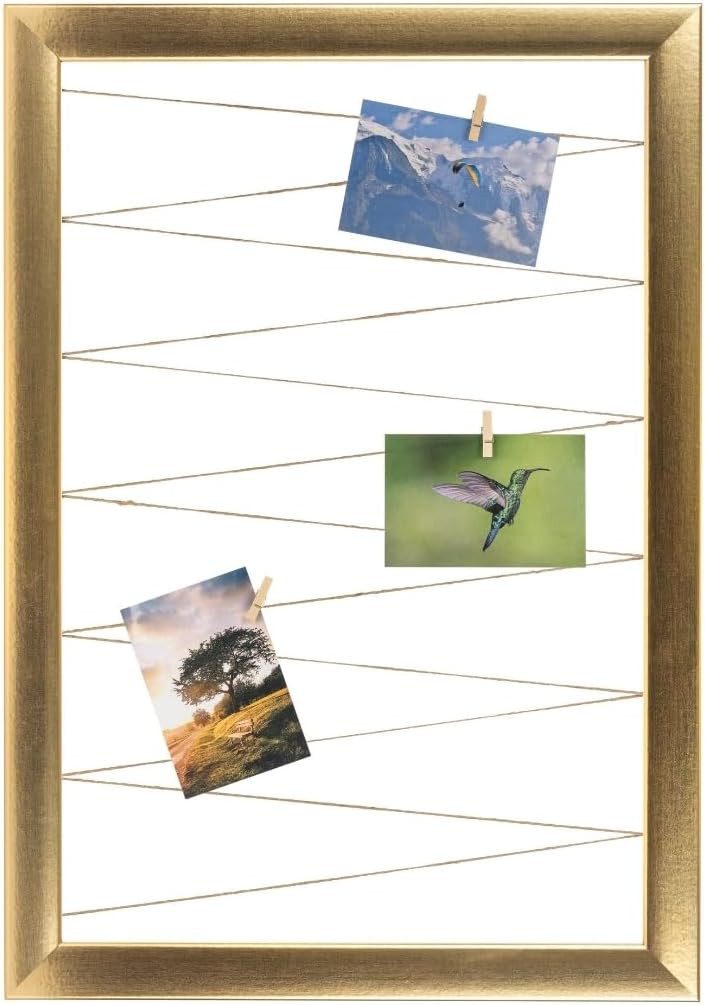 Clamaro Bilderrahmen, Fotohalter Pinnwand Fotorahmen Gold Bilderrahmen Neo CLAMARO