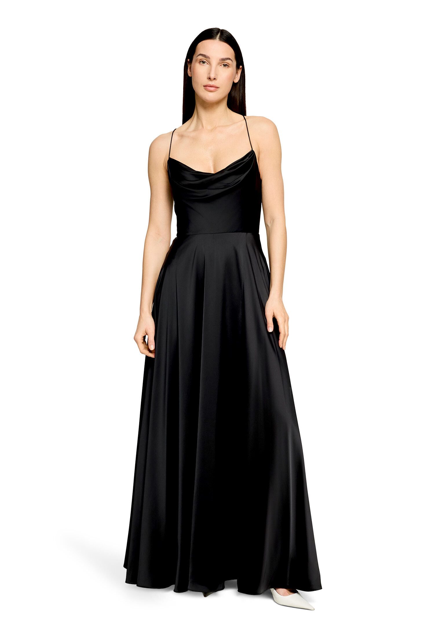 Vera Mont Abendkleid Damen mit Wasserfallausschnitt Material