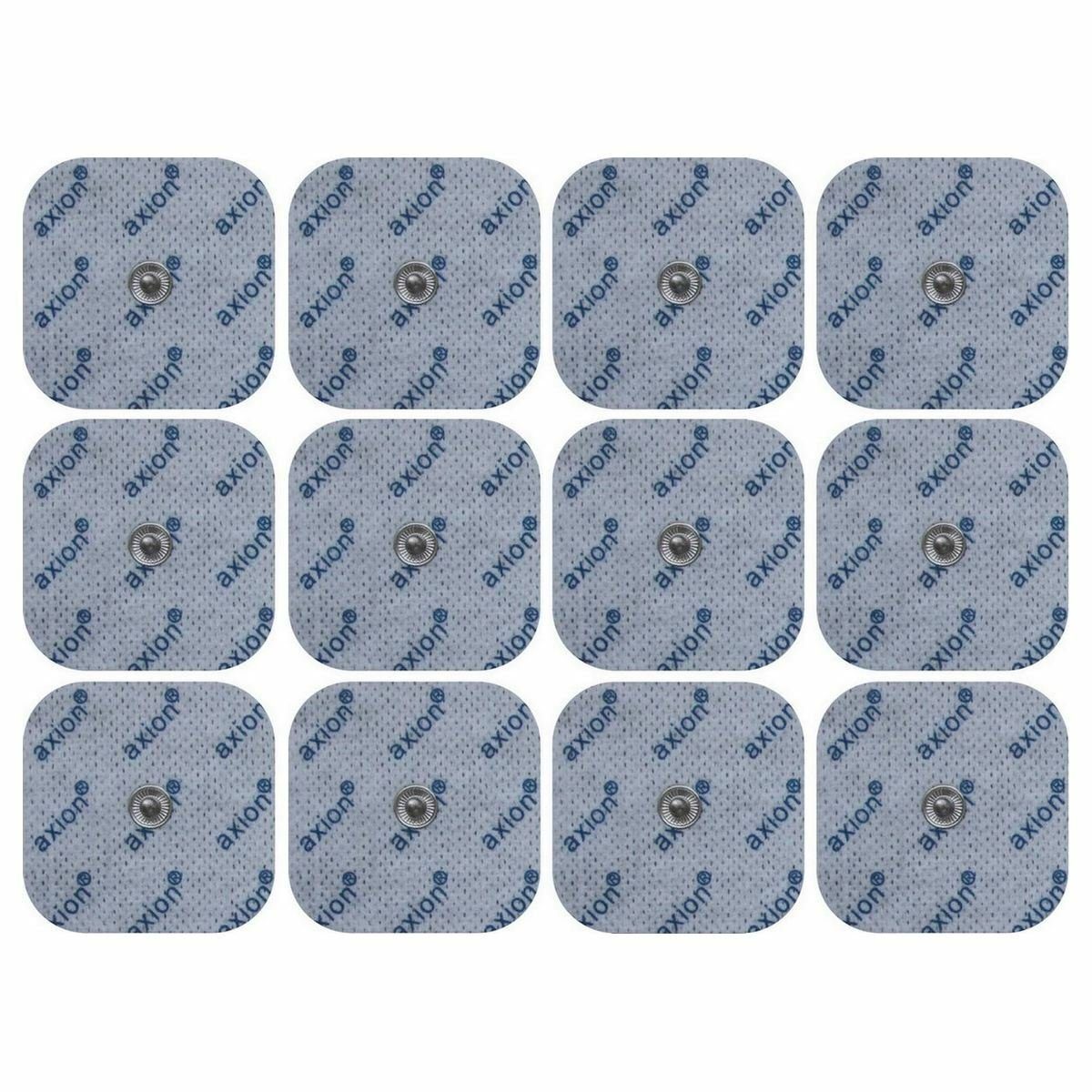 Axion Elektrodenpads passend zu Sanitas, Beurer - 5x5cm, 3.5mm Druckknopfanschluss, 12 St.,selbstklebende TENS EMS Elektroden für TENS EMS Geräte