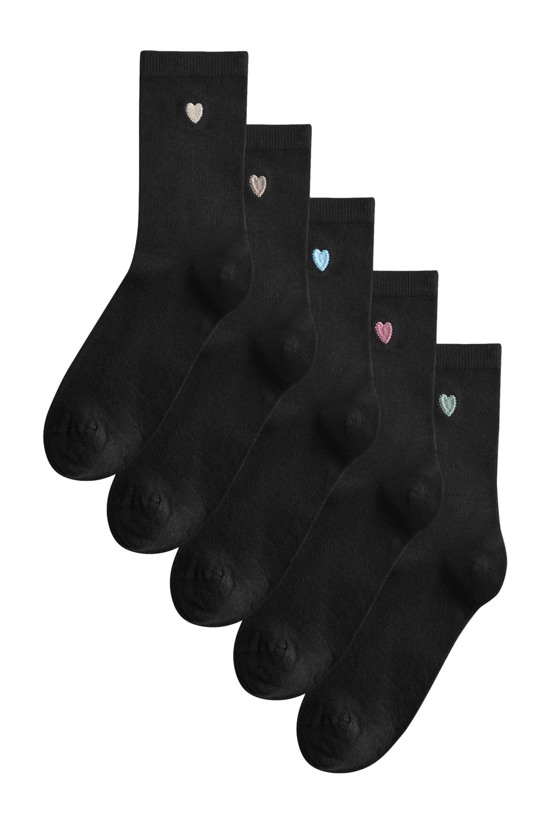 Kurzsocken Söckchen mit Stickerei, 4er-Pack