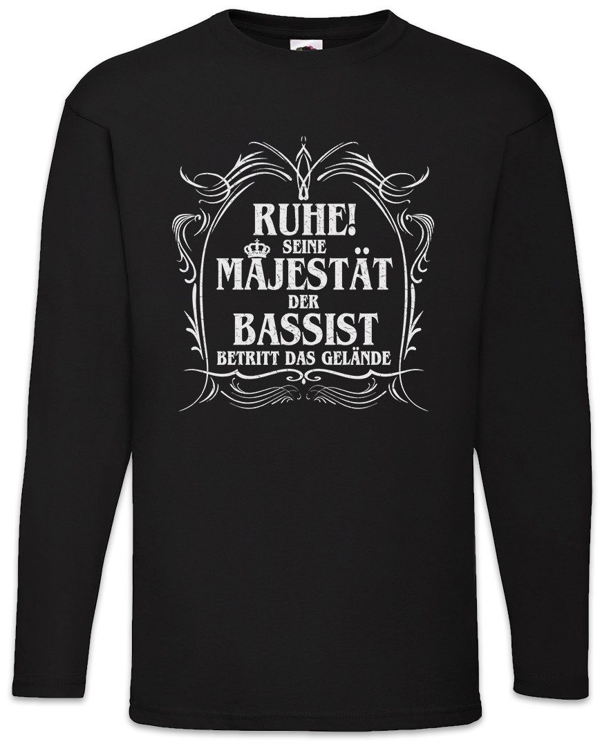 Langarmshirt Seine Majestät Der Bassist Langarm T-Shirt Bass Gitarre Pop Rock Heavy