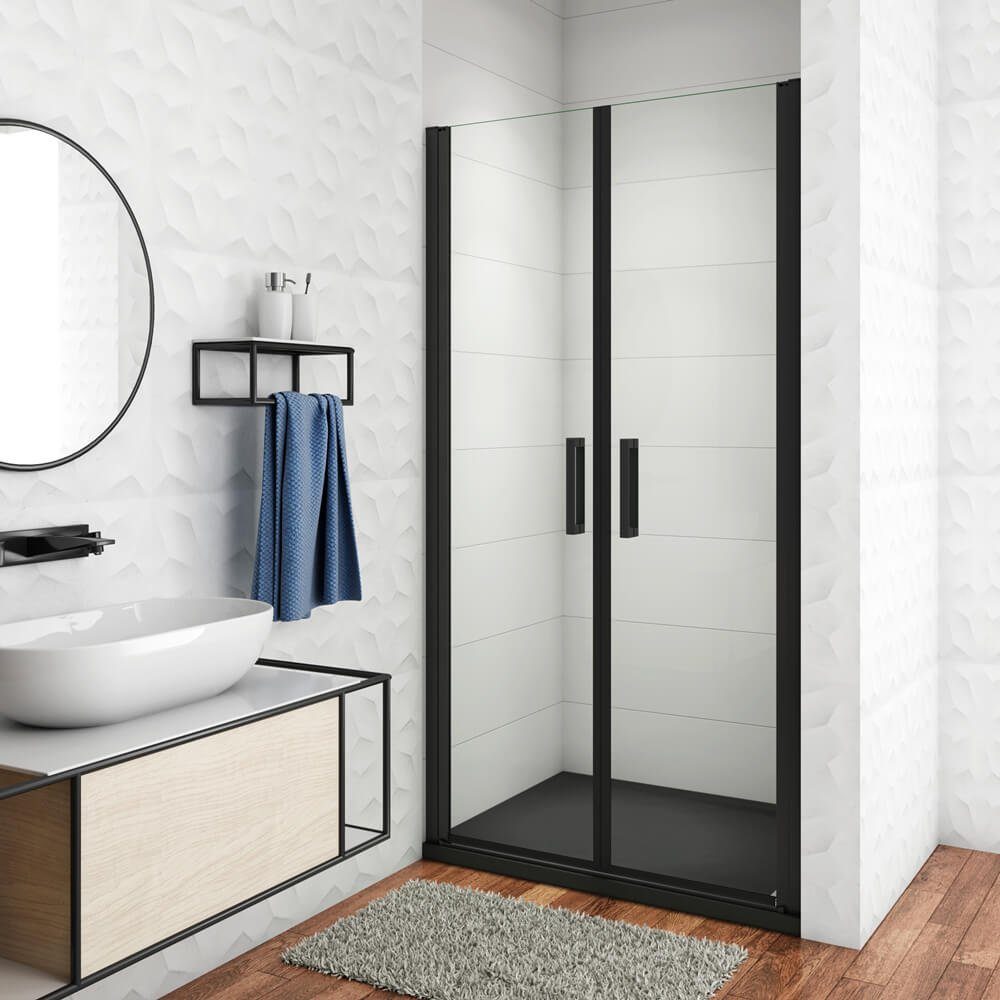 duschspa Dusch-Schwingtür Schwingtür Duschkabine Nischentür Duschtür Drehtür 8mm NANO Glas, Einscheibensicherheitsglas, Sicherheitsglas, (Set) Klarglas