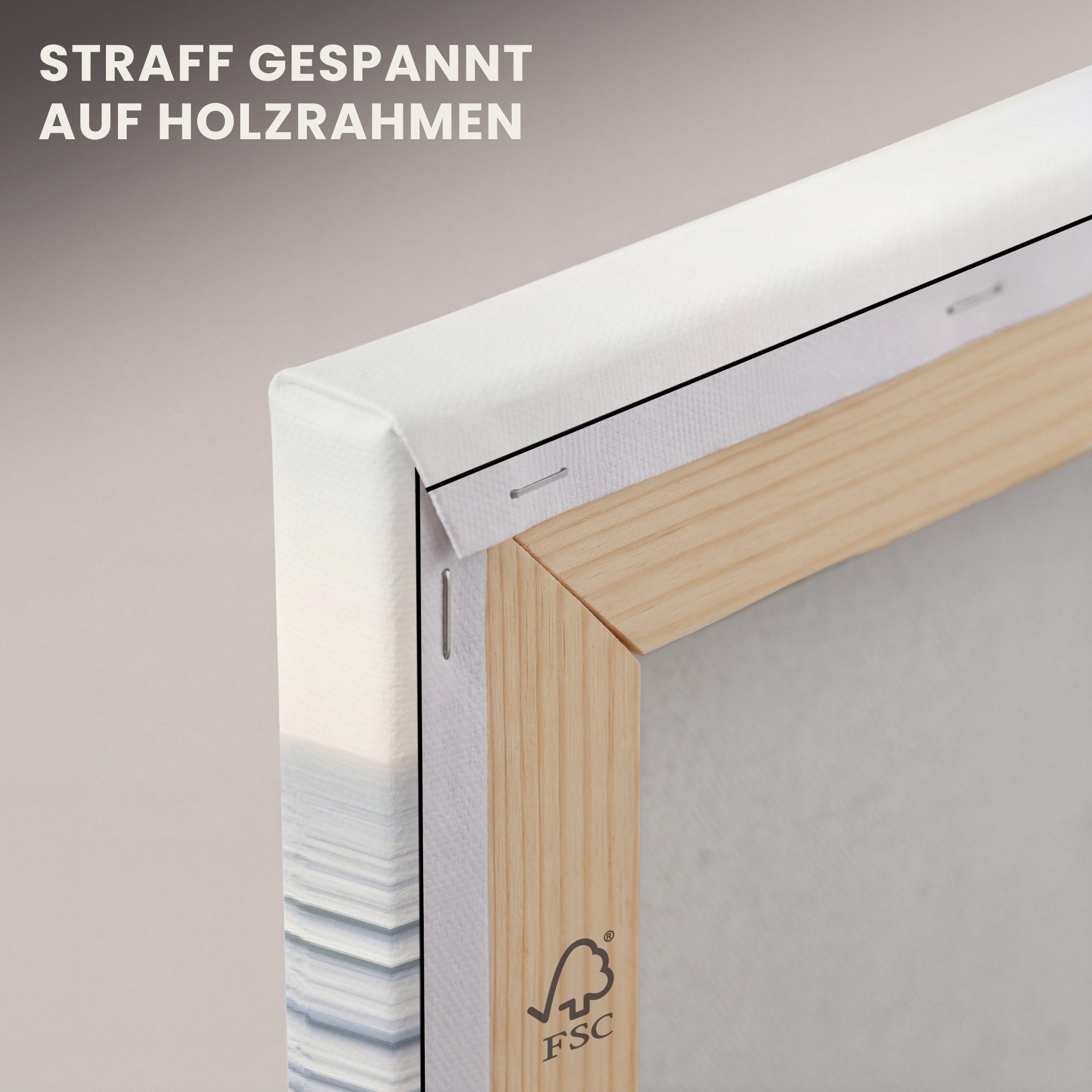 OneMillionCanvasses® Leinwandbild Panorama Dünen - Strand - Beige, Fotodruck (1 St), Wandbild, Deko Schlafzimmer Wohnzimmer Flur 60x20 cm – Bild 5 von 5