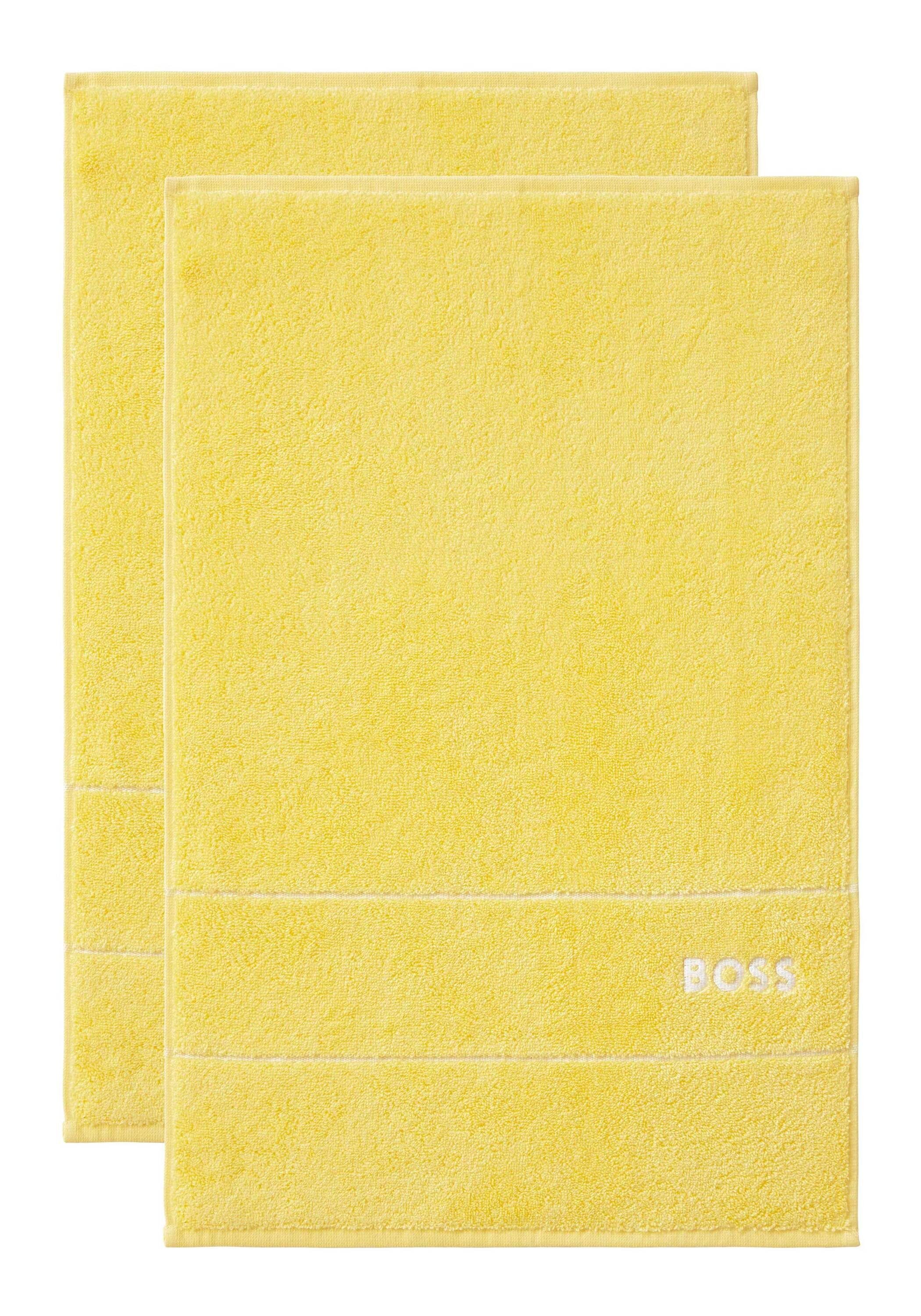Hugo Boss Home Gästehandtücher PLAIN (2tlg), 100% Baumwolle, mit modernem Design LIMELIN | Gästehandtücher
