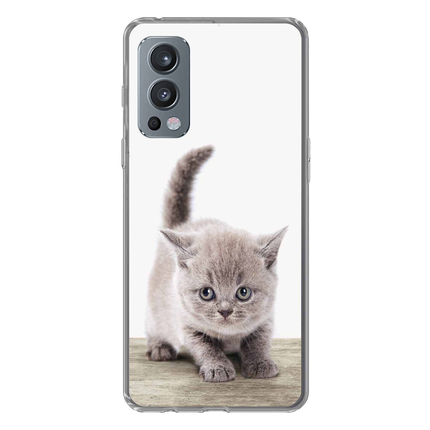 MuchoWow Handyhülle für OnePlus Nord 2 5G Kätzchen - Katze - Haustiere - Jungen - Kinder -, Phone Case, Silikon, Schutzhülle Dünn