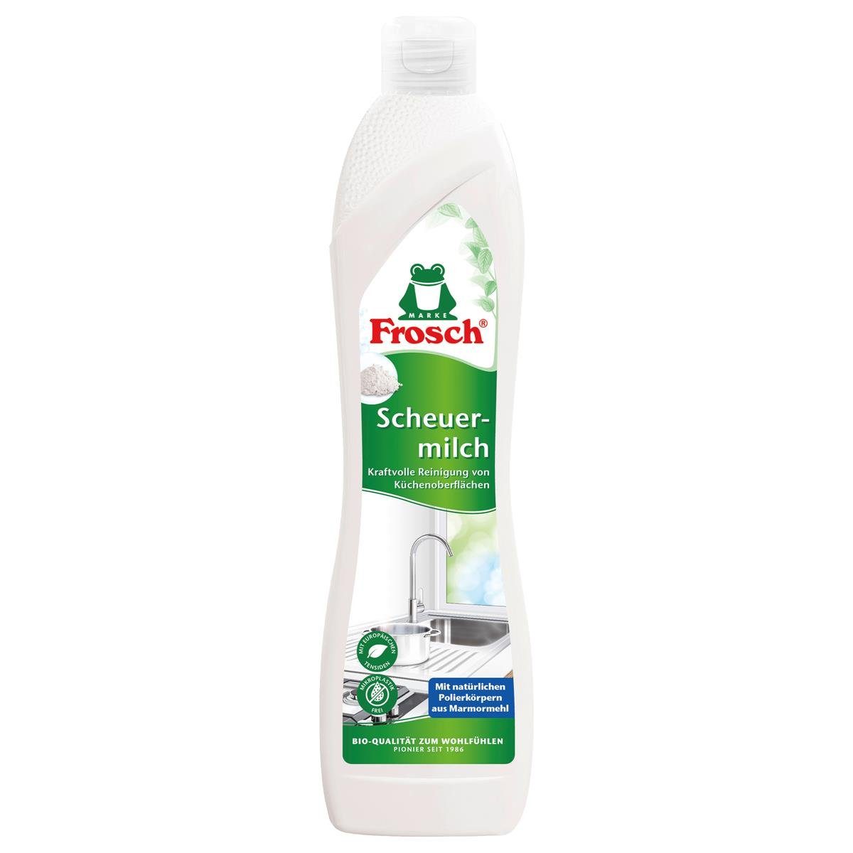 FROSCH Frosch Scheuermilch Classic 500ml - Kraftvolle Reinigung für Küche (1e Küchenreiniger