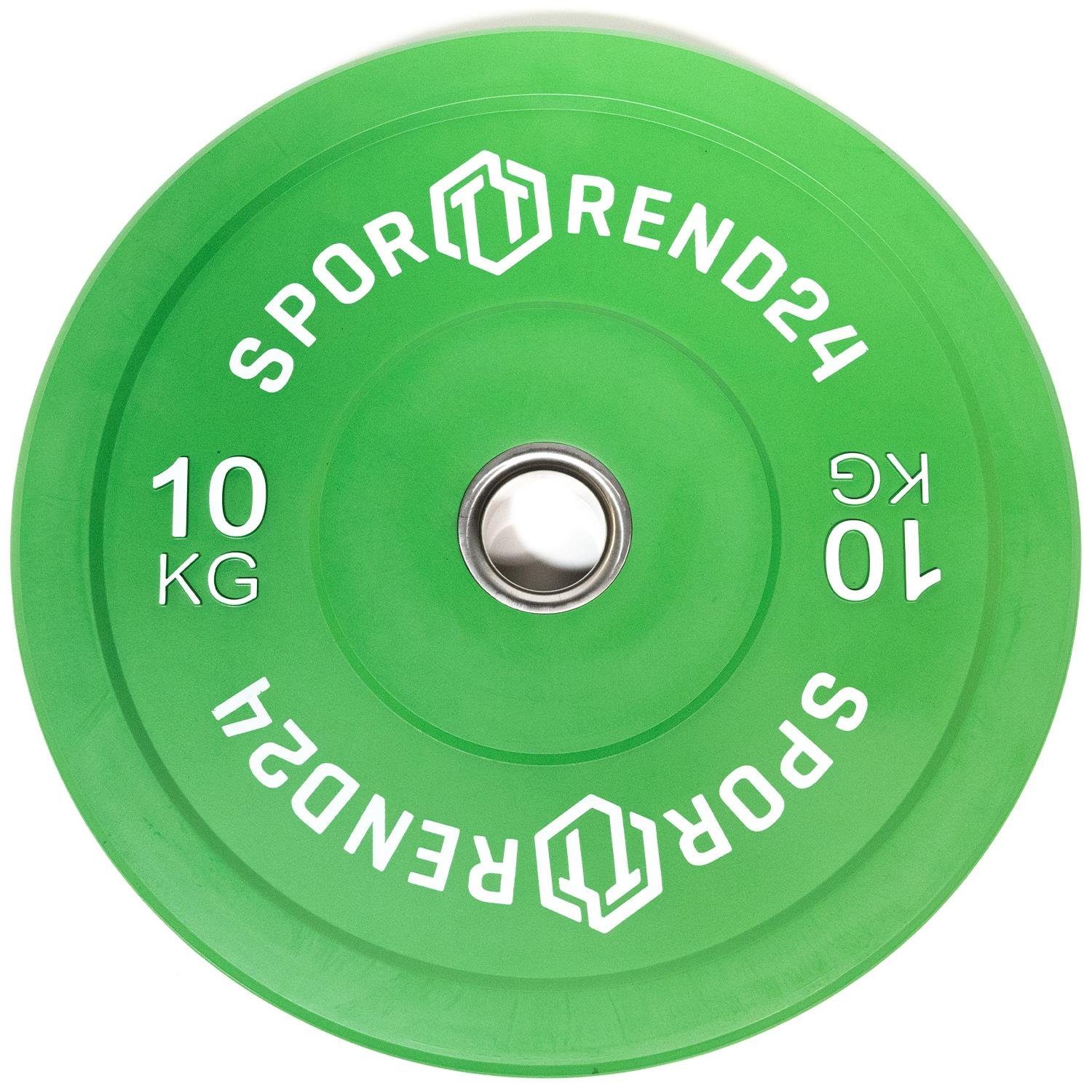 Sporttrend 24 Hantelscheiben Bumper Plate 10kg Gewichtsscheibe, Hantelscheibe Gewichtsscheibe Gewichtscheibe für Langhantel und Kurzhantel mit 50mm Aufnahme