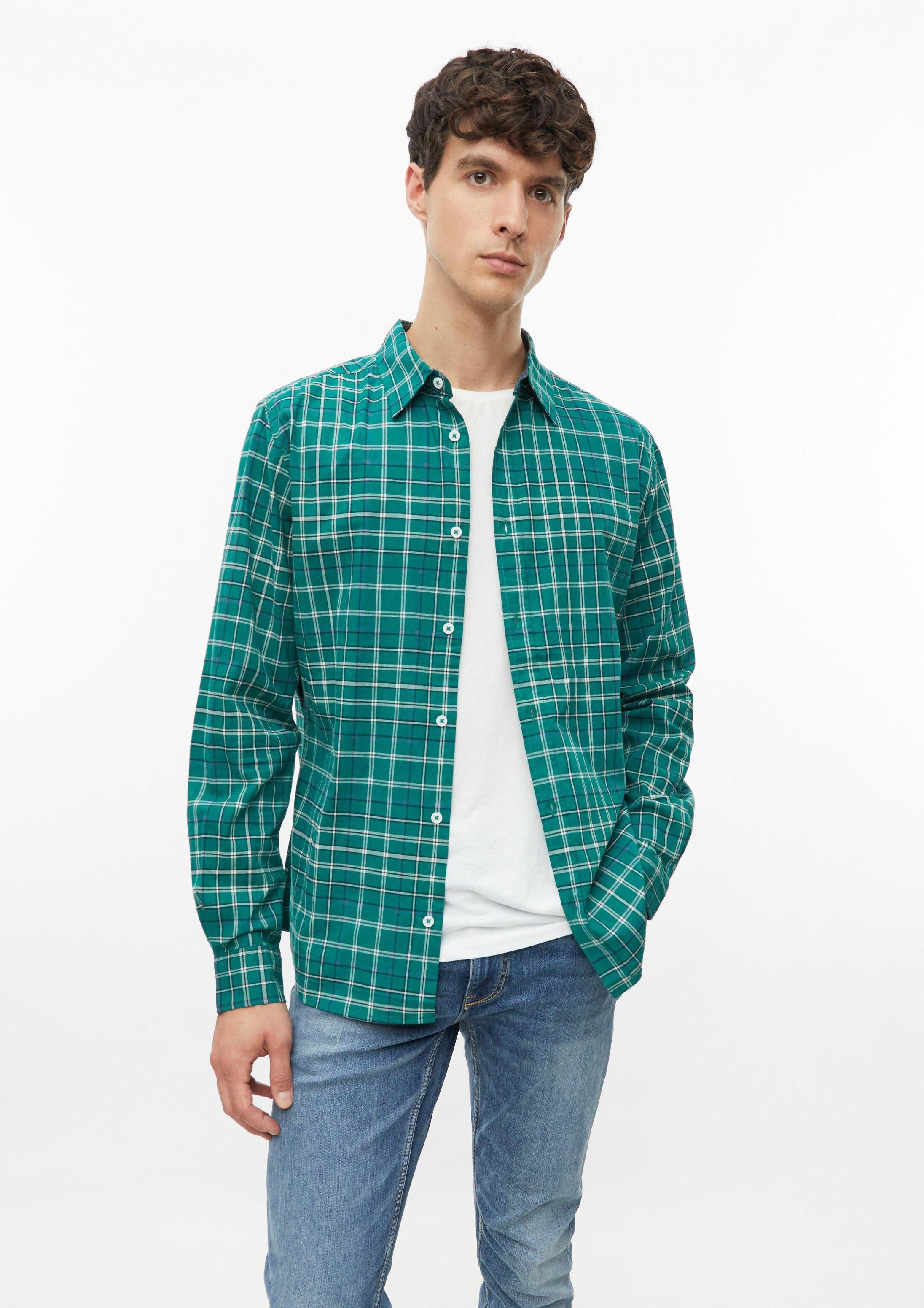 s.Oliver Langarmhemd Hemd Slim Fit: Softes Karo-Hemd aus Baumwollstretch