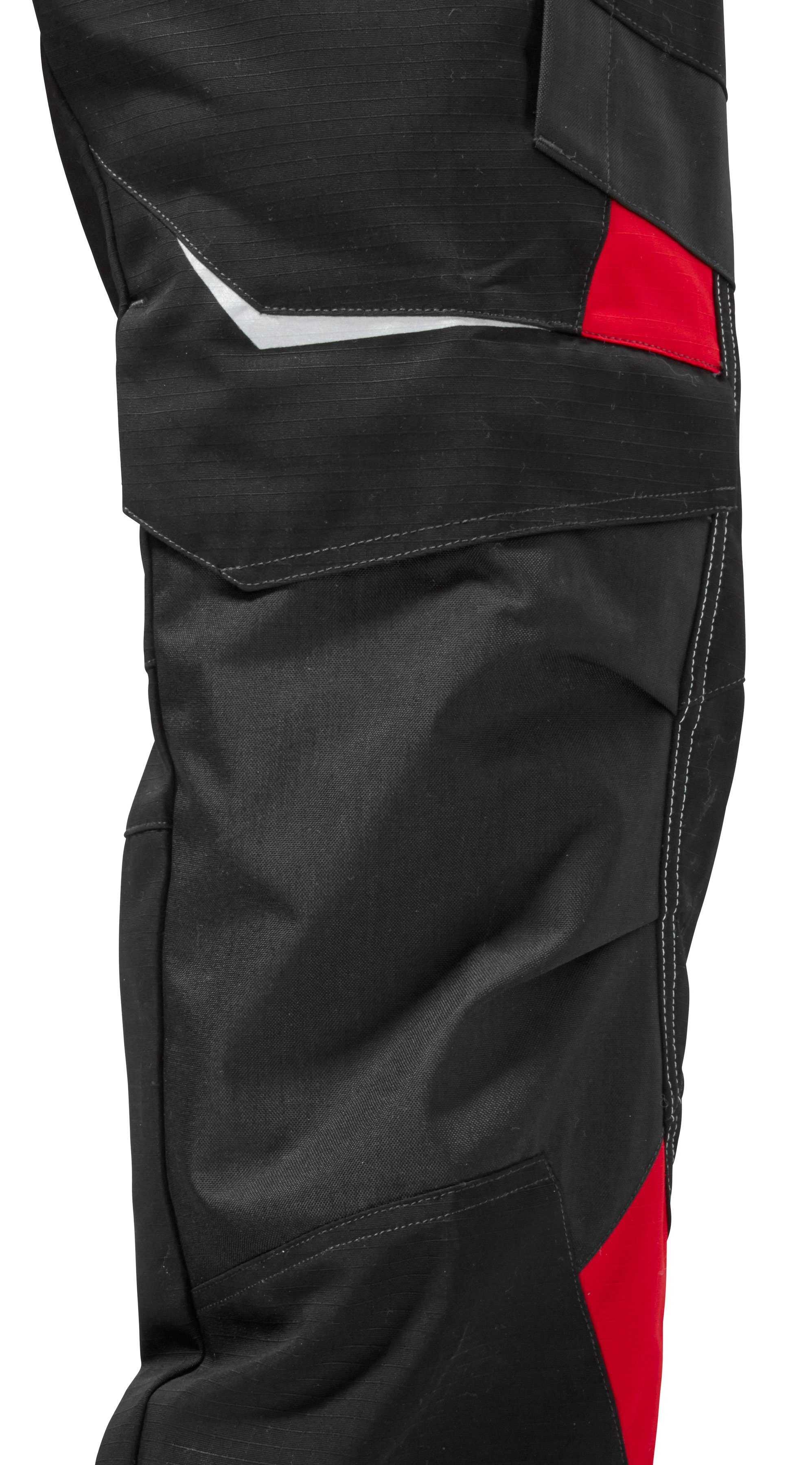 CORDURA® Kübler mit Verstärkungen Latzhose anthrazit-rot