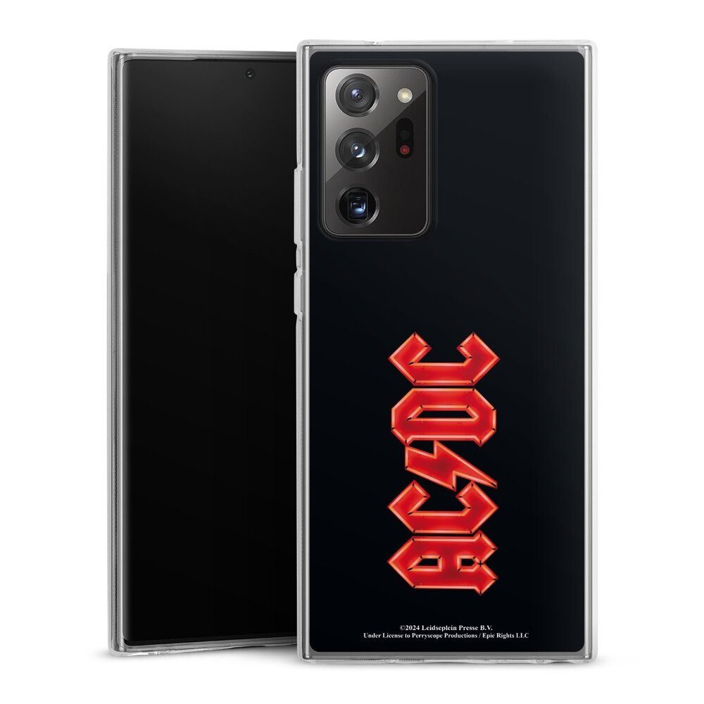 DeinDesign Handyhülle ACDC Logo Offizielles Lizenzprodukt ACDC Logo Large, Samsung Galaxy Note 20 Ultra Silikon Hülle Bumper Case