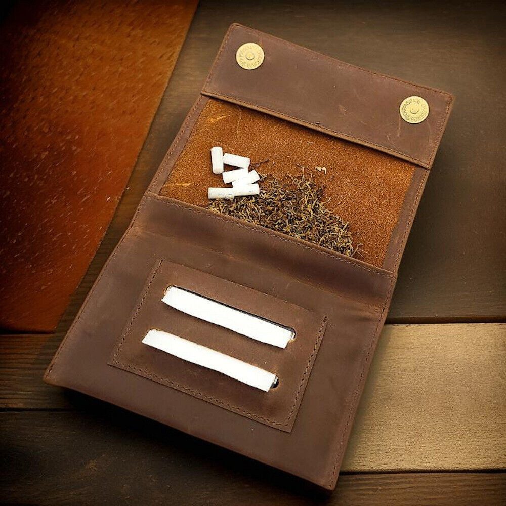 Lemasi Tabakbeutel echt Leder Tabakbeutel Tabaktasche Tabak Etui Beutel