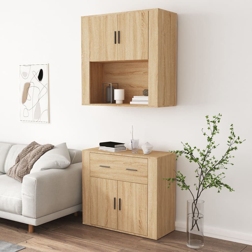 vidaXL Highboard Highboard Sonoma-Eiche Holzwerkstoff (1 St)