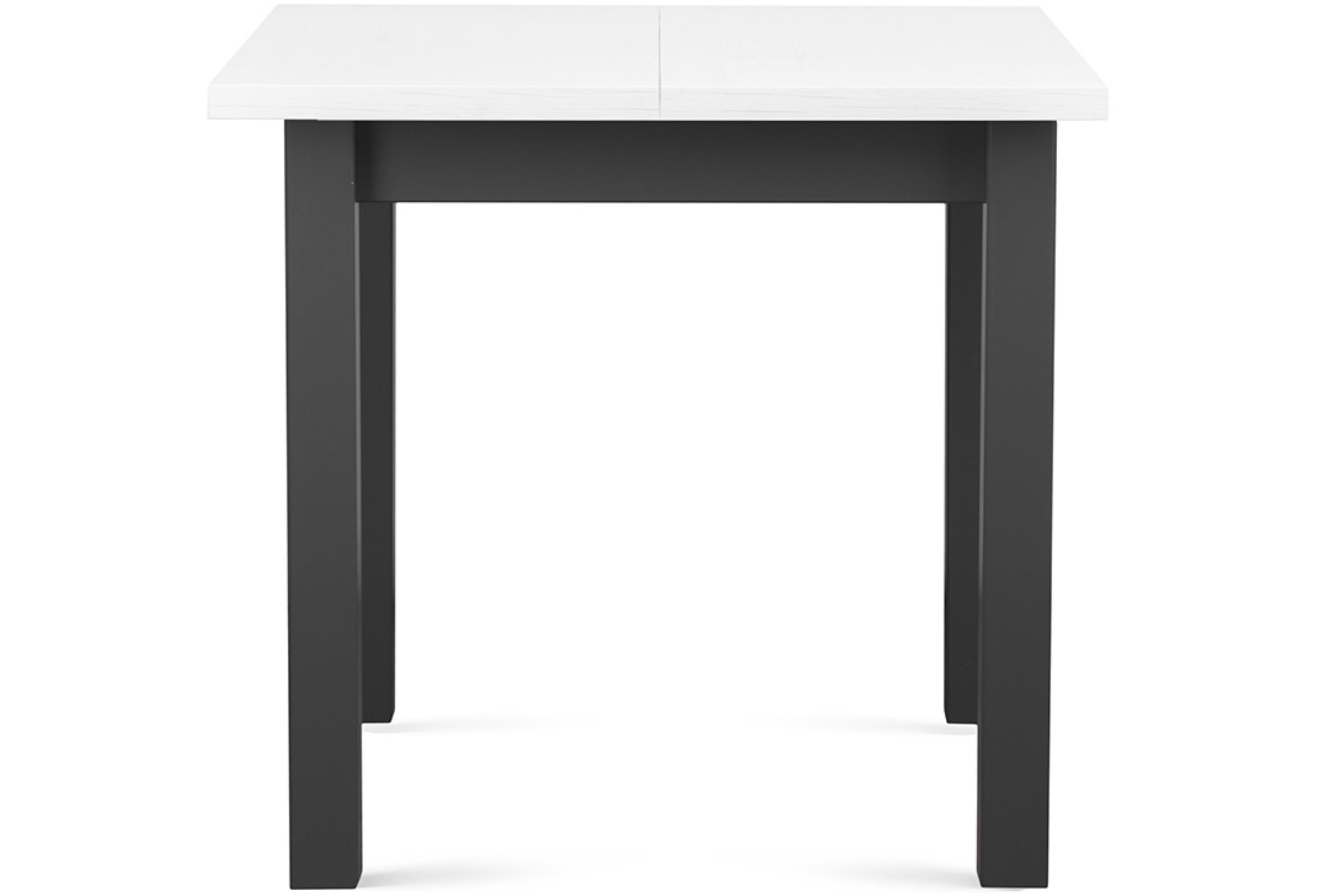 Konsimo Esstisch SALUTO Esszimmertisch quadratisch Küchentisch weiß grau / 110cm, weiß ausziehbar | 80x80cm, | bis grau