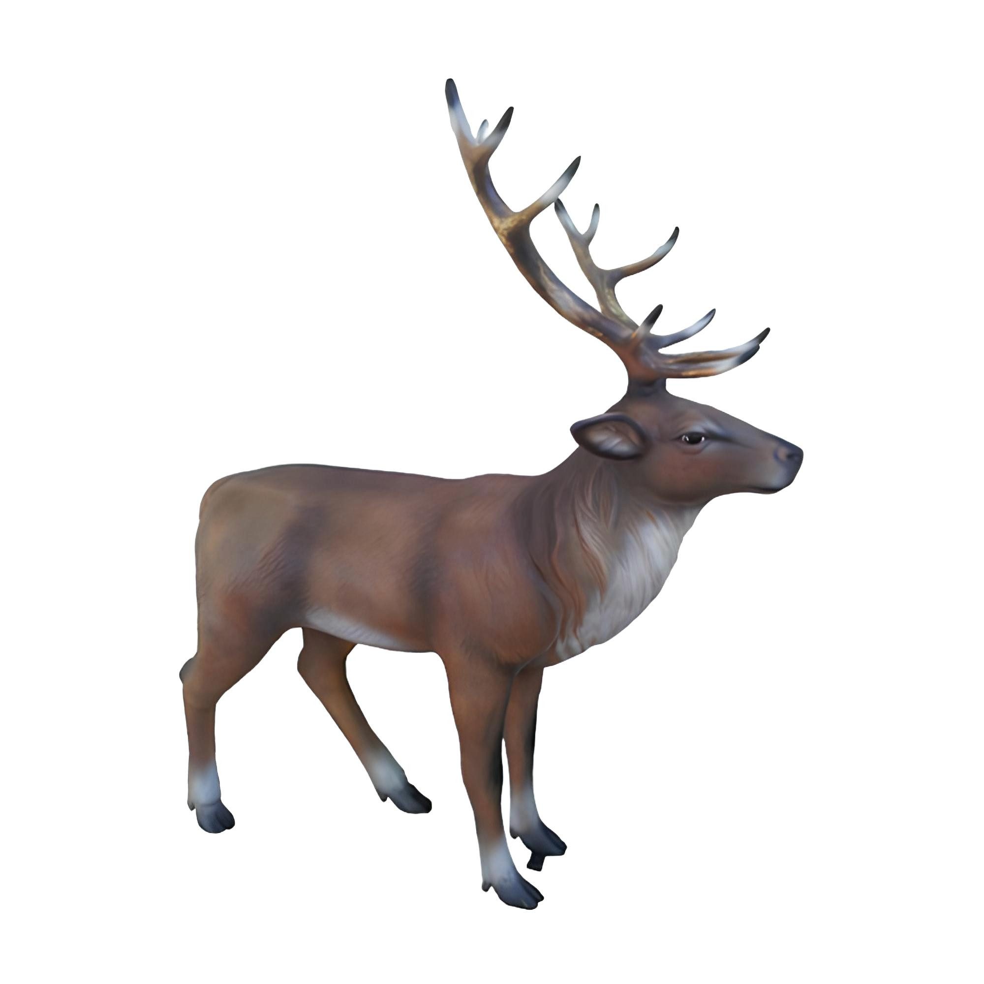 Skulptur Lebensgroße Hirsch-Figur für Gartendekoration, Statue Skulptur Deko