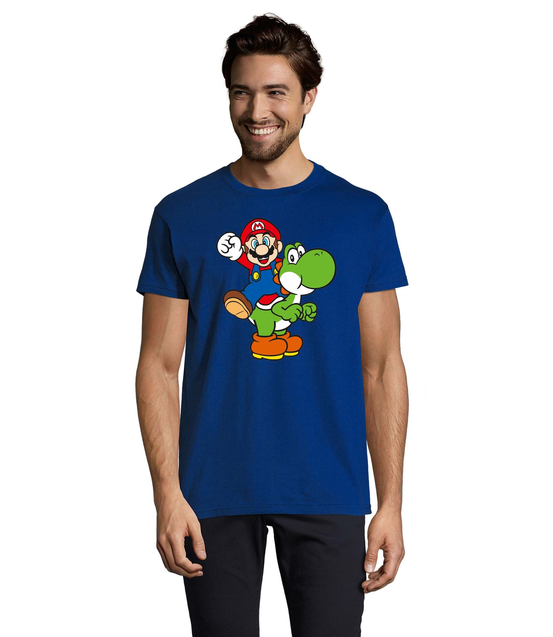 Konsole Blondie Luigi Super & Herren & Mario Blau Yoshi T-Shirt Brownie Nintendo