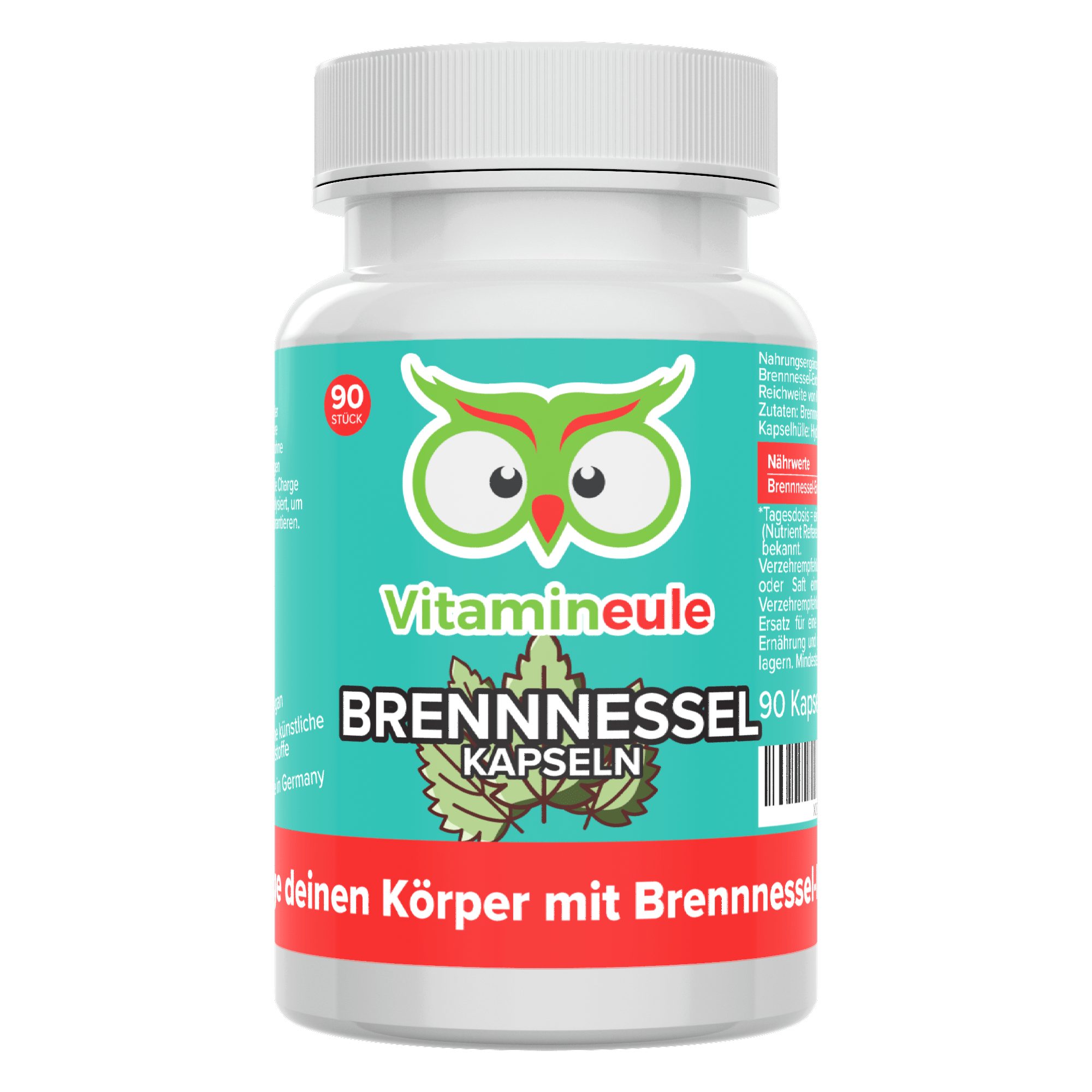 Brennnessel Kapseln - 500 mg Brennnessel-Extrakt (10:1) - Kapsel