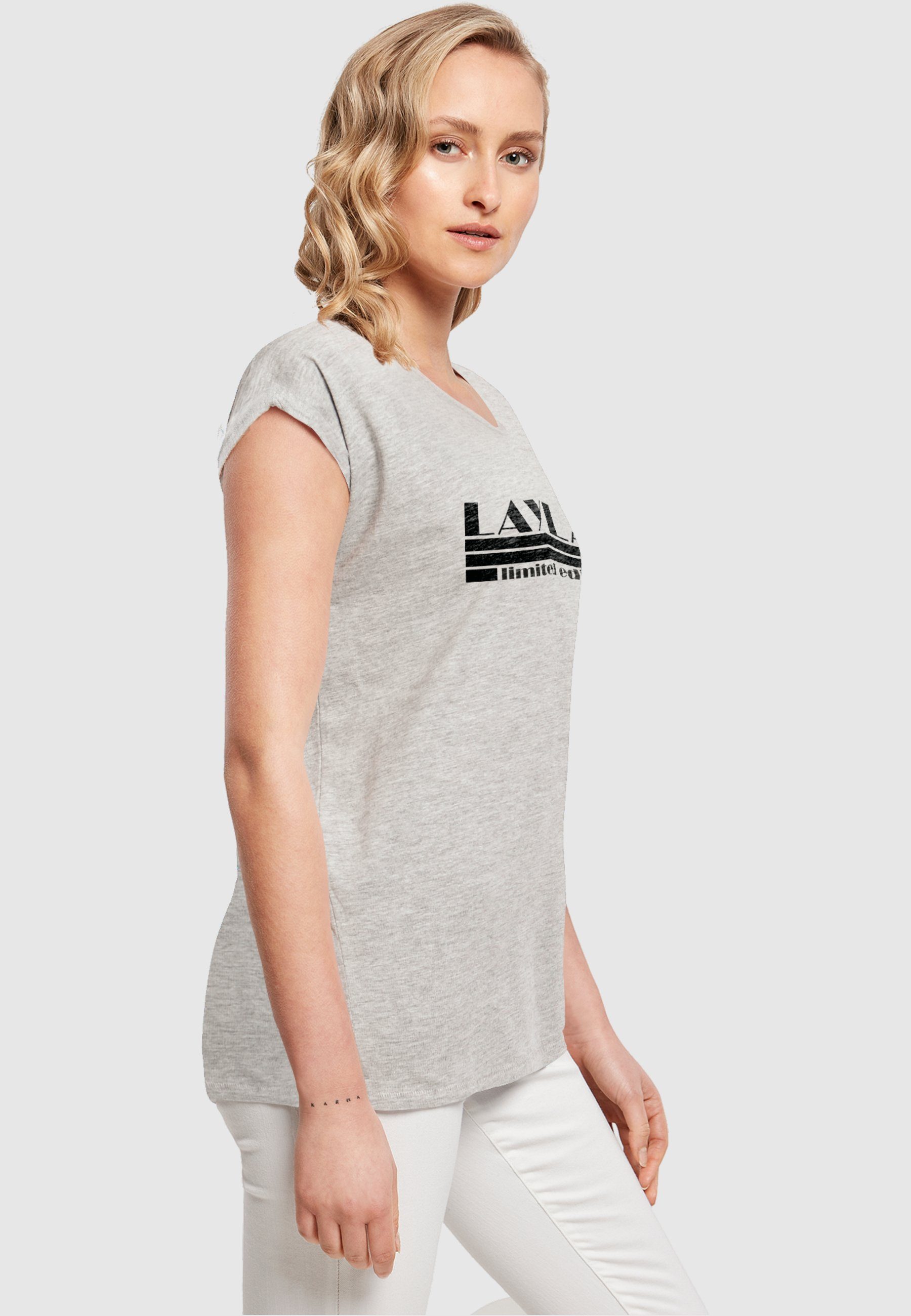 Merchcode T-Shirt Damen Ladies Edition heathergrey Limited - (1-tlg) Layla T-Shirt