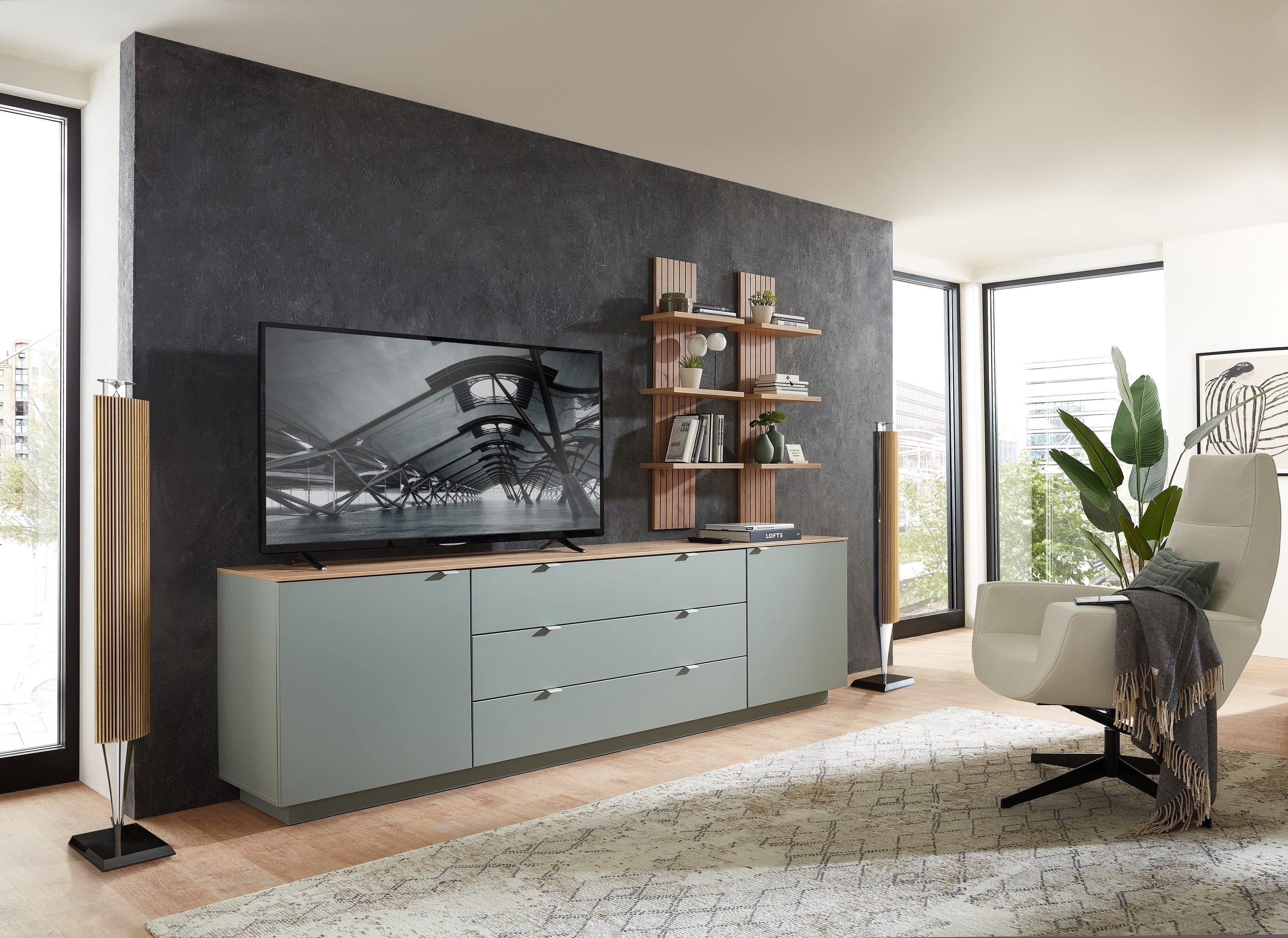 Innostyle Wohnwand (3-teilig) in schilf matt günstig online kaufen