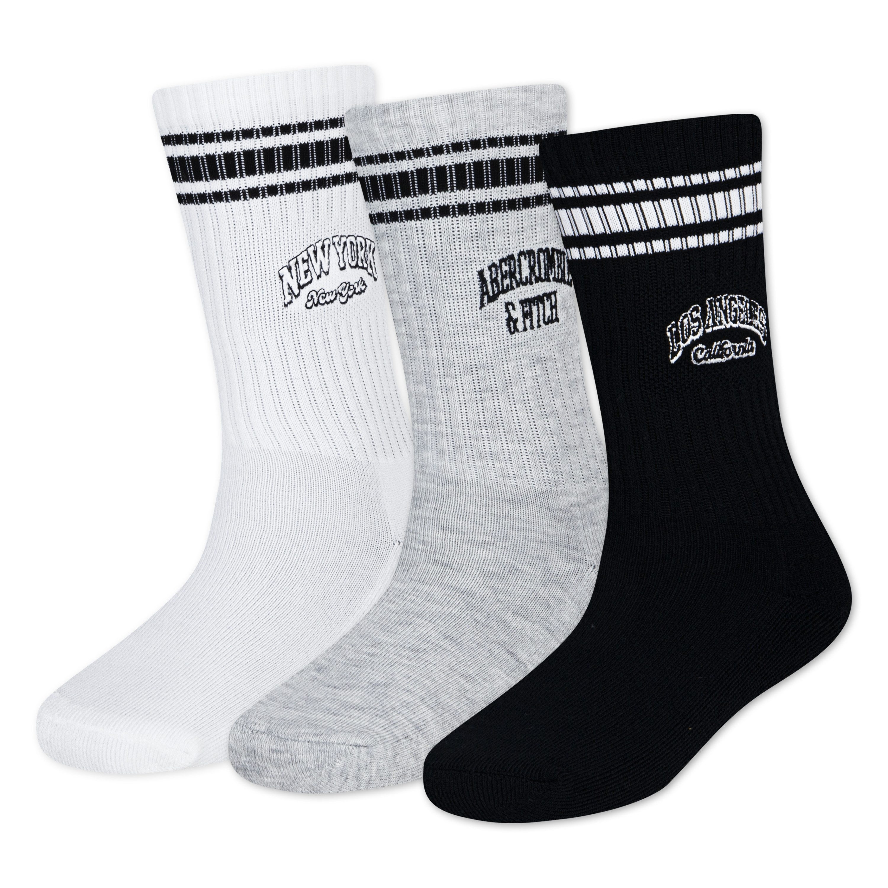 Abercrombie Kids Freizeitsocken (Packung, 3-Paar, 3er) Bequeme, wadenhohe Socken