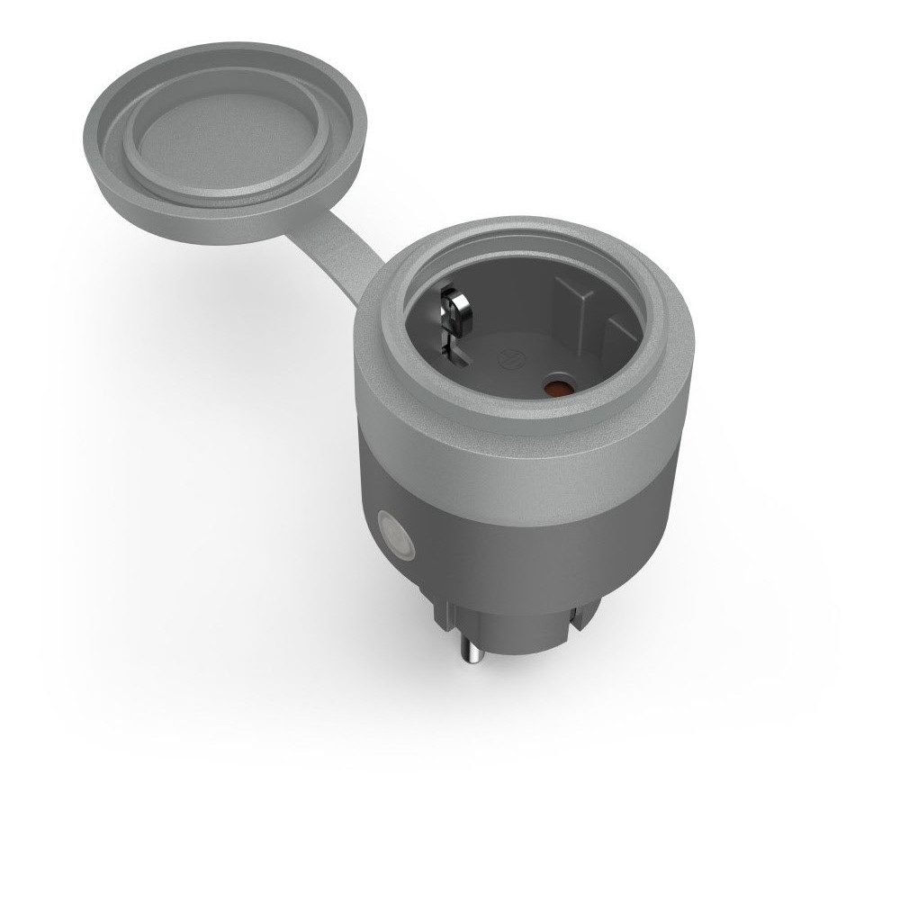 Hama Steckdose Hama Outdoor WLAN-Steckdose grau/schwarz für draußen., Hama Smart Home