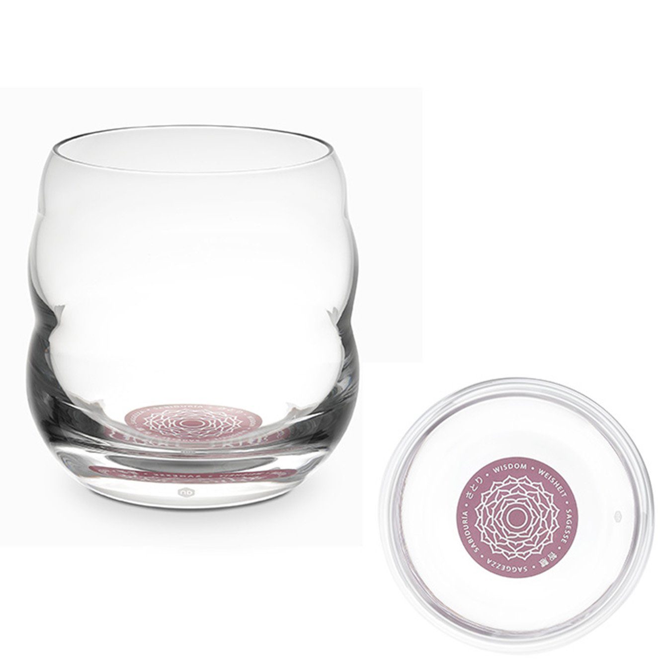 Natures-Design Glas Mythos Chakra Kronen, Affirmation Weisheit 0,25l, bleifreies Glas