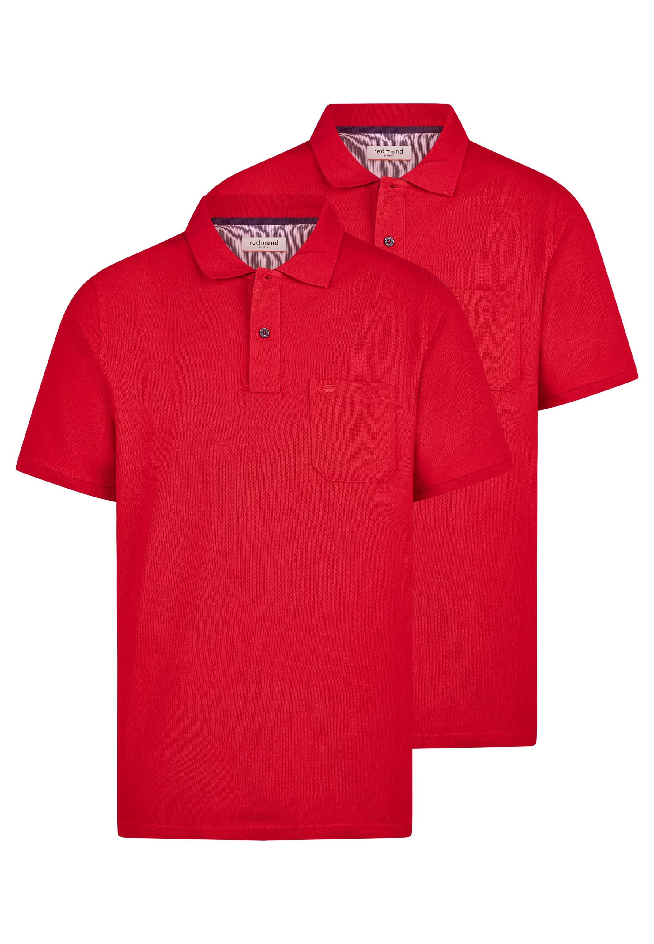 Redmond Poloshirt 2er Pack Basic (Spar-Set, 2-tlg) Poloshirt - Baumwolle - Atmungsaktiv