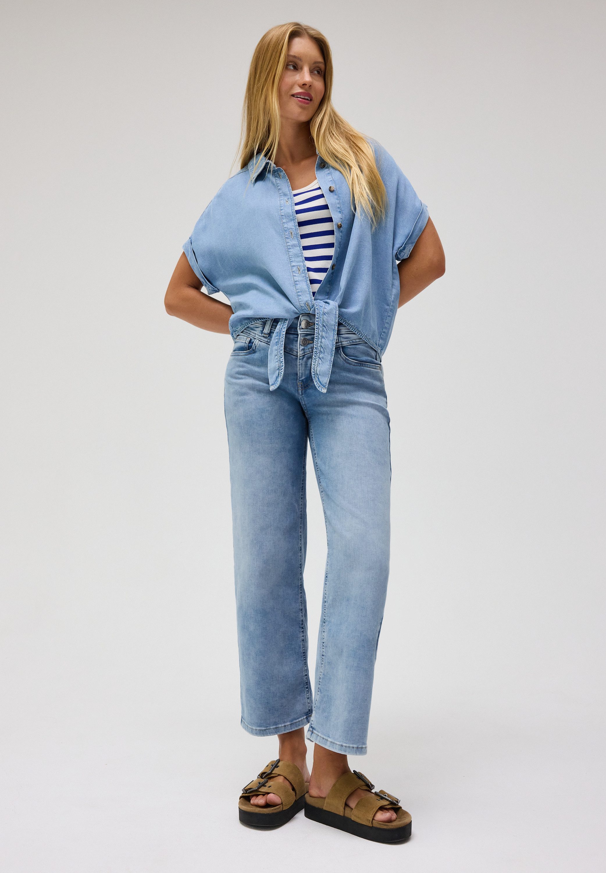 STREET ONE STUDIO Loose-fit-Jeans mit Wide Legs – Bild 4 von 5