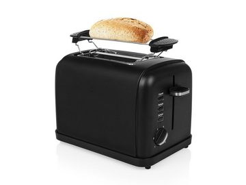 PRINCESS Toaster, 2 kurze Schlitze, für Toastbrot, 950 W, Doppelschlitz 2 Scheiben Toastmaschine Toster mit Brötchenaufsatz