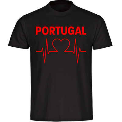 multifanshop T-Shirt Herren Portugal - Herzschlag - Männer