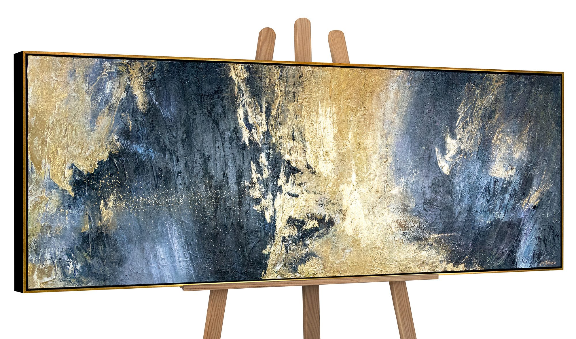 YS-Art Gemälde Spiegelungen, Abstraktes Leinwand Bild günstig online kaufen