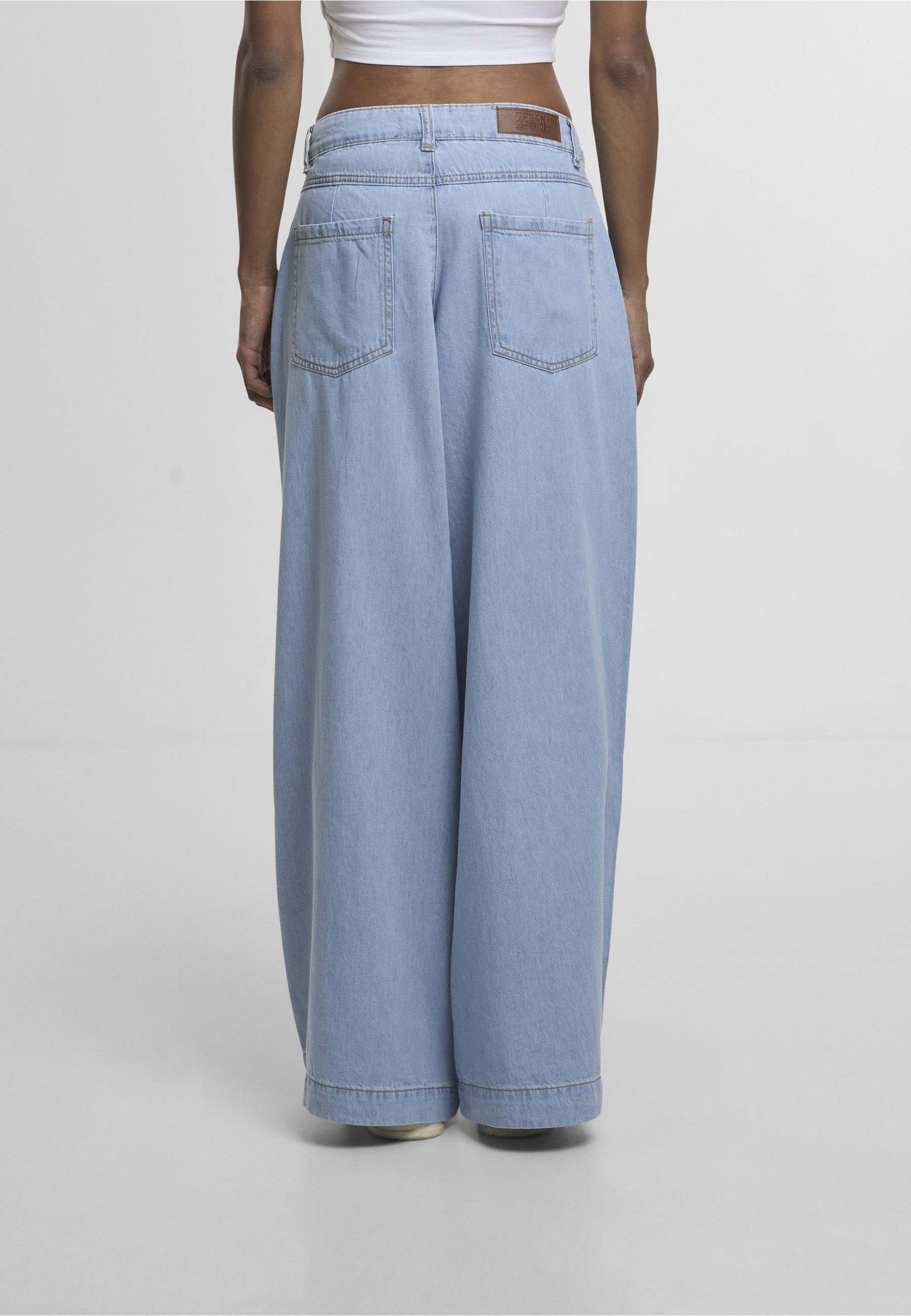 URBAN CLASSICS Bequeme Jeans Urban Classics Ladies Wide Leg Light Denim Pants