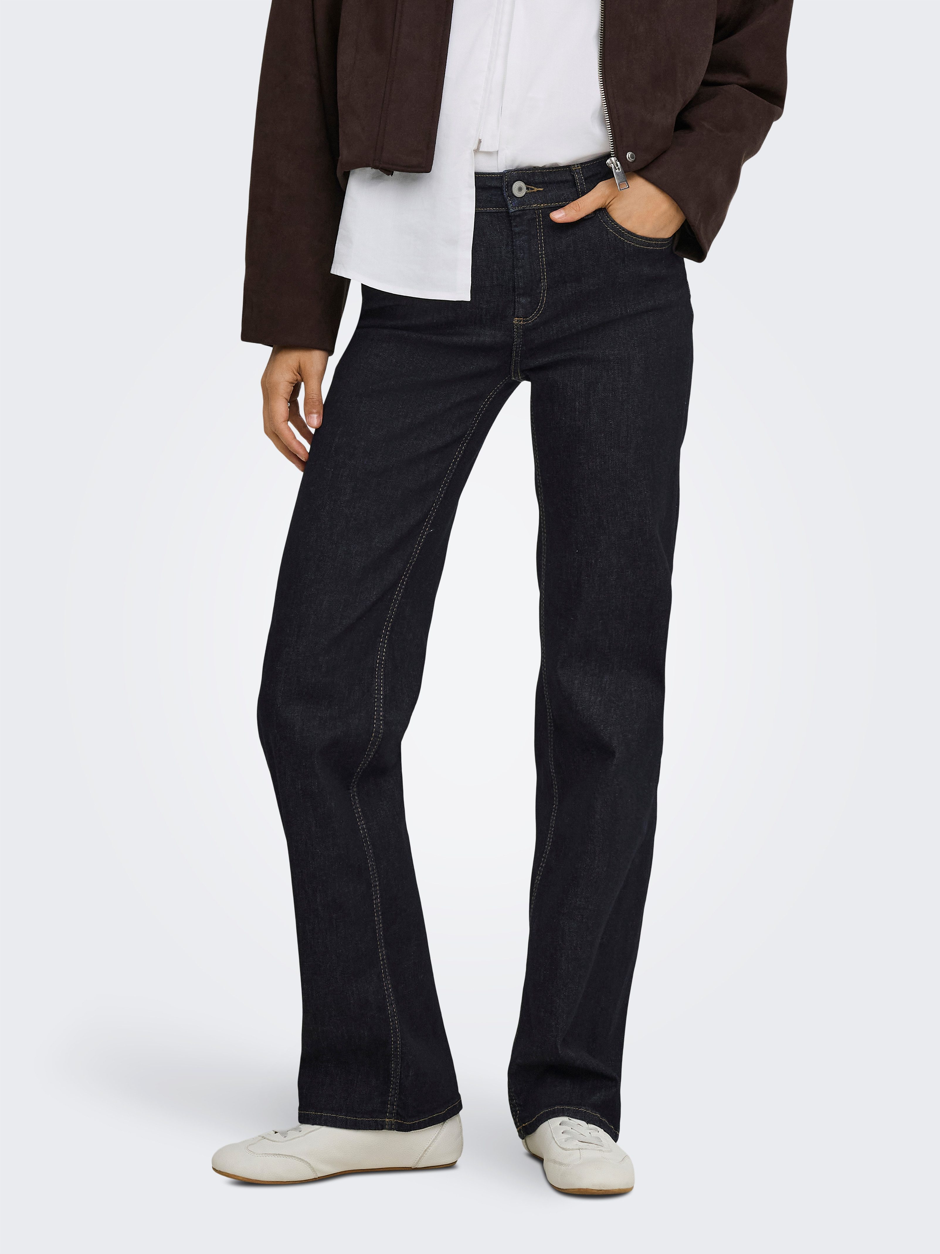 ONLY Straight-Jeans ONLBLUSH MID STRAIGHT DNM TAI774 NOOS Baumwollmischung