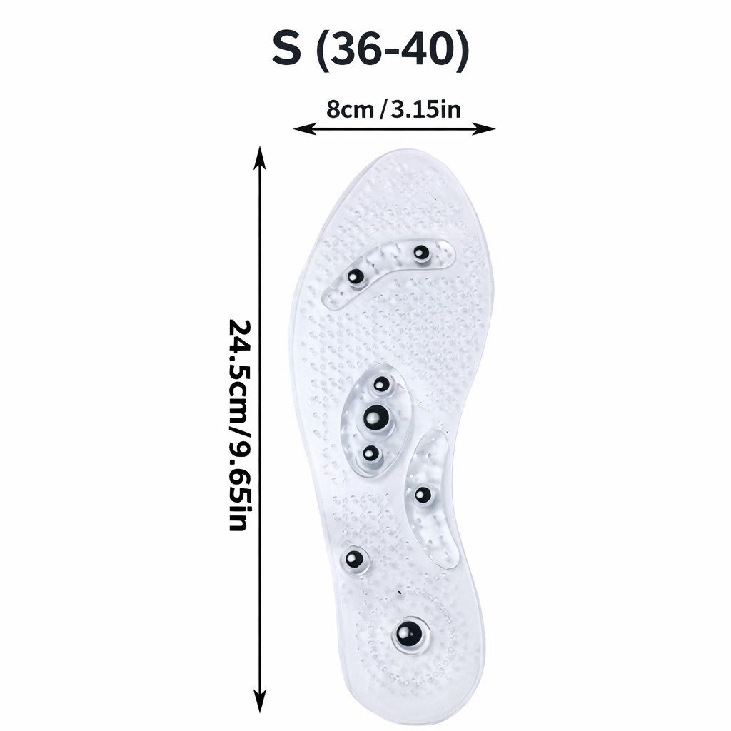 COOL-i ® Einlegesohlen Magnetische Akupressur-Einlegesohlen, Fußreflexzonen-Massage für Alltag und Freizeit