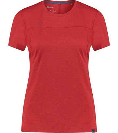 Kaikkialla Rundhalsshirt KAIKKIALLA Janna T-Shirt schnell trocknendes Damen Lauf-Shirt mit Geruchshandlung Wander-Shirt Rot