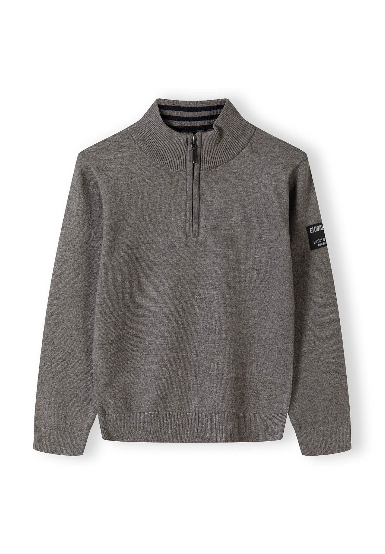 Strickpullover Pullover mit Stehkragen und Reißverschluss, mit Bündchen (2–14y)