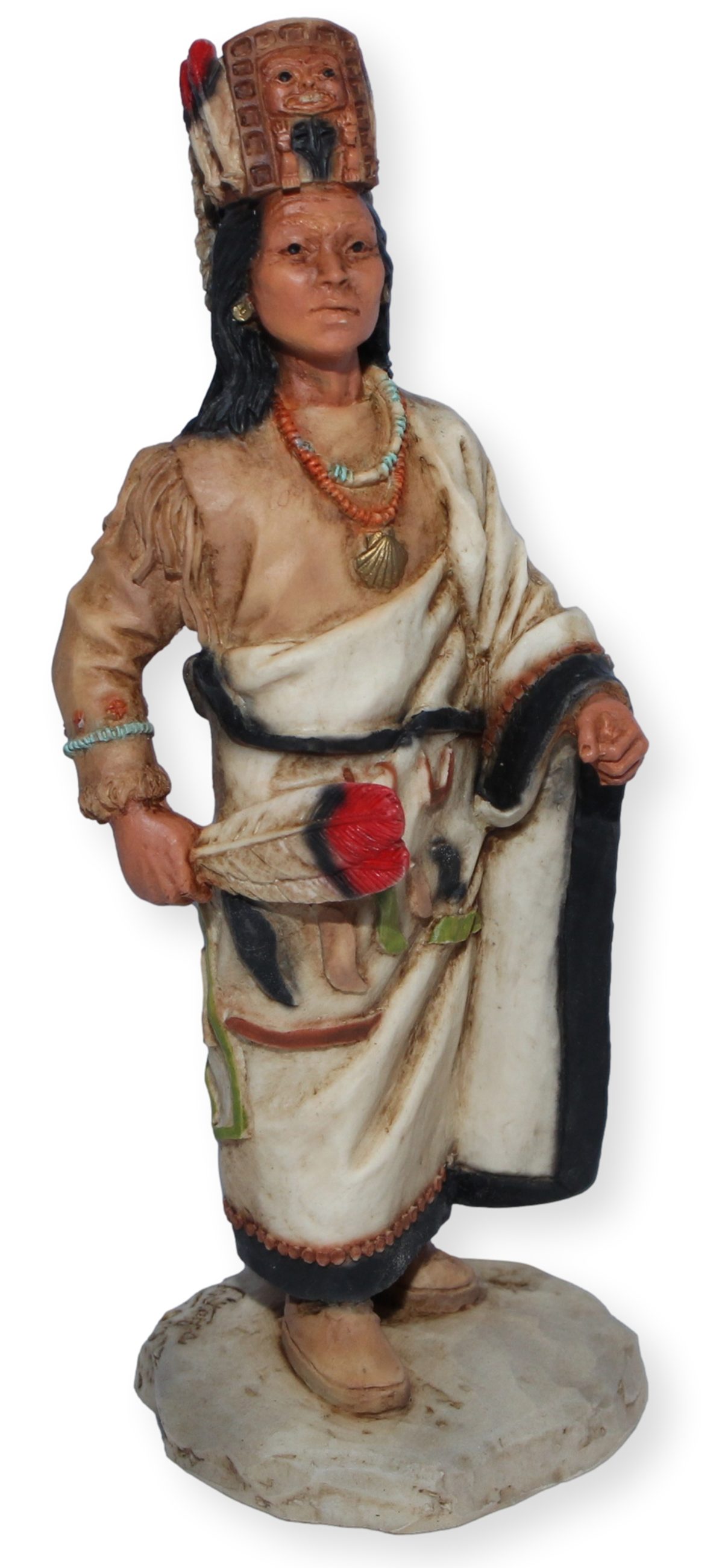 Castagna Dekofigur Native American Figur Seattle Häuptling Duwamish H 17 cm mit Kopfschmuck und Feder Dekofigur Castagna