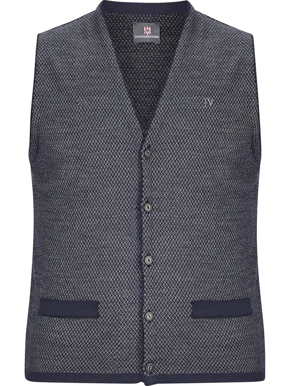 Jan Vanderstorm Strickweste TANE mit zwei aufgesetzten Patten