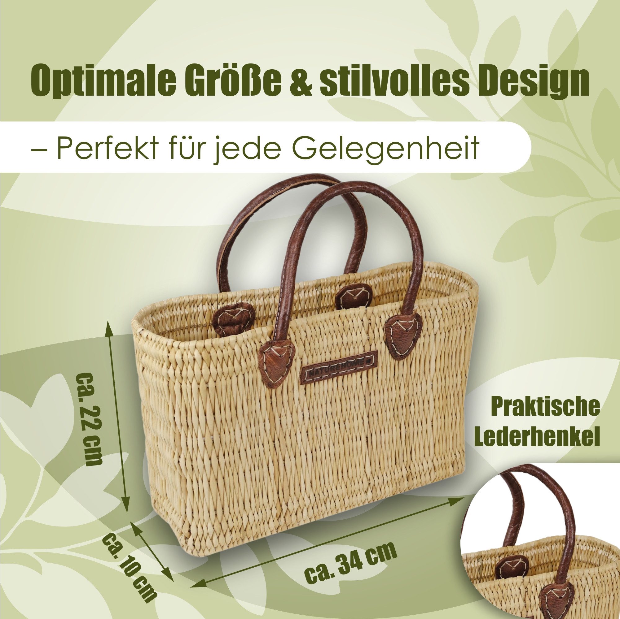 NATUREHOME Strandtasche Tasche S Schilfrohr Shopper günstig online kaufen