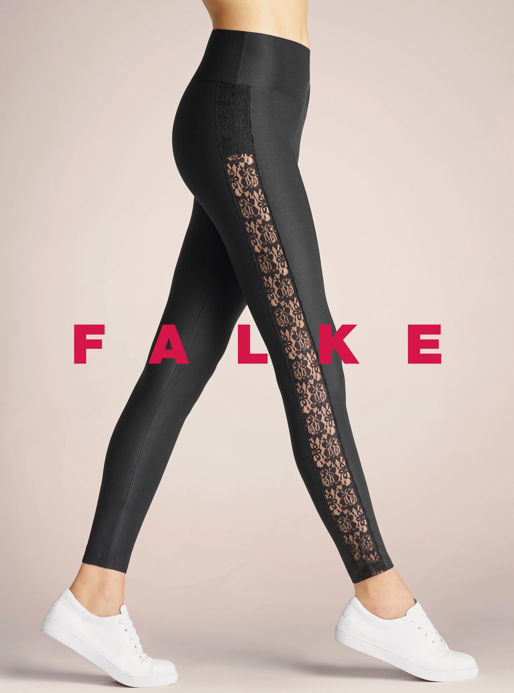 (1 St) mit druckfreiem FALKE Lace Feinstrumpfleggings Komfortbund