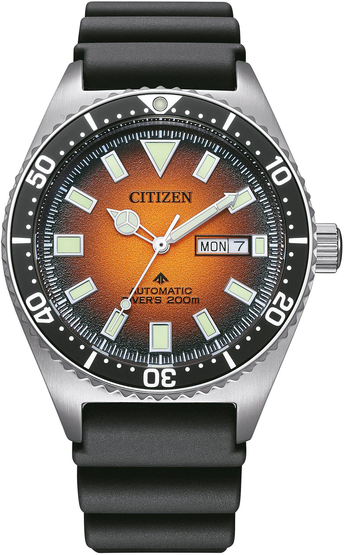 Citizen Automatikuhr NY0120-01ZE, Armbanduhr, Herrenuhr, Damenuhr, Taucheruhr, bis 20 bar wasserdicht