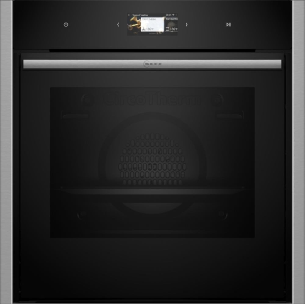 NEFF Backofen N 90 B64CS71N0 Backofen Edelstahl, EEK: A+, mit Teleskopauszug nachrüstbar, Pyrolyse-Selbstreinigung