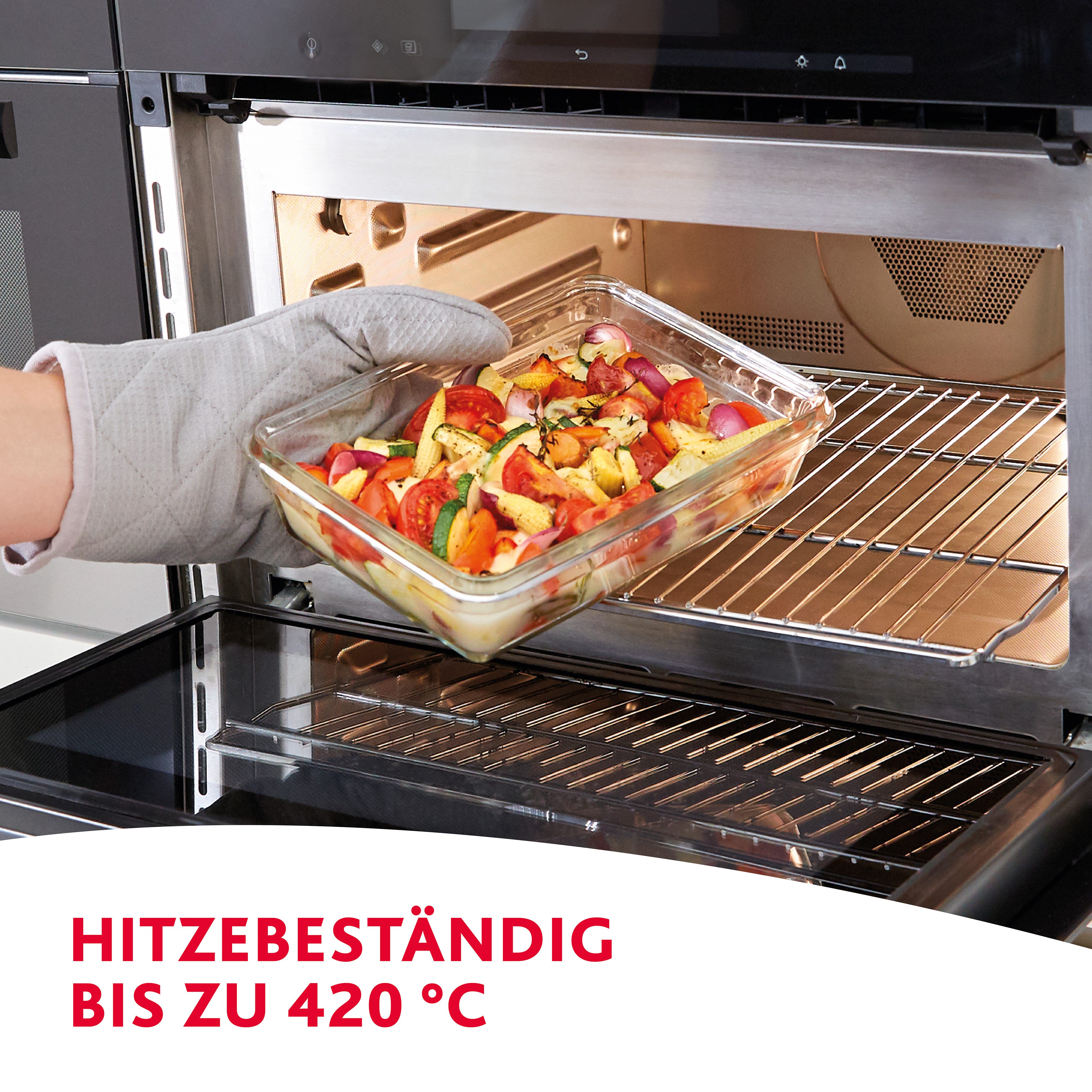 EMSA Frischhaltedose "Clip und Close" aus Glas, quadratisch, 0,8 l – Bild 4 von 5