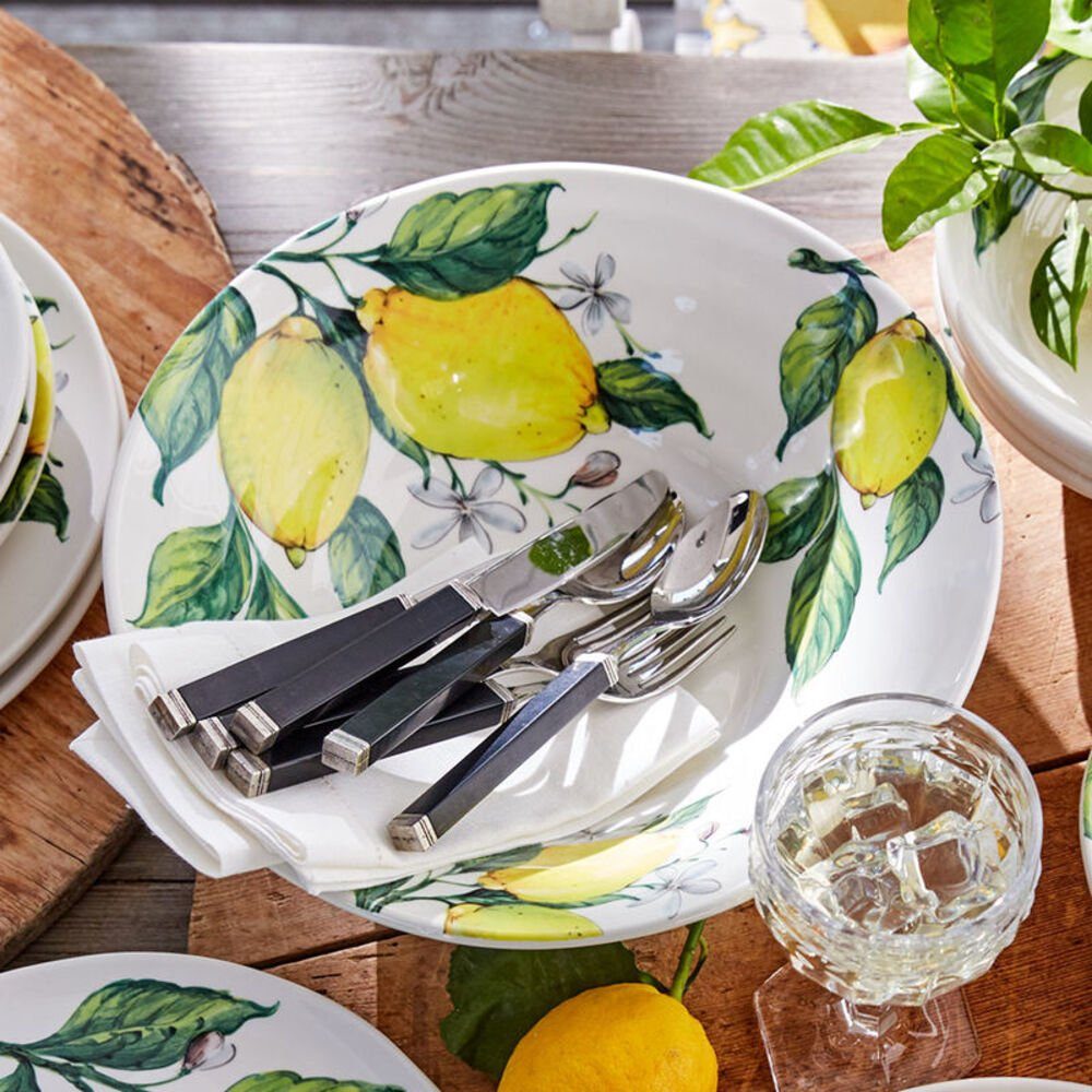 Hagen Grote Salatschüssel Salatschale: Eindrucksvolles Zitronen-Geschirr mit italienischem Dekor, (1-tlg)