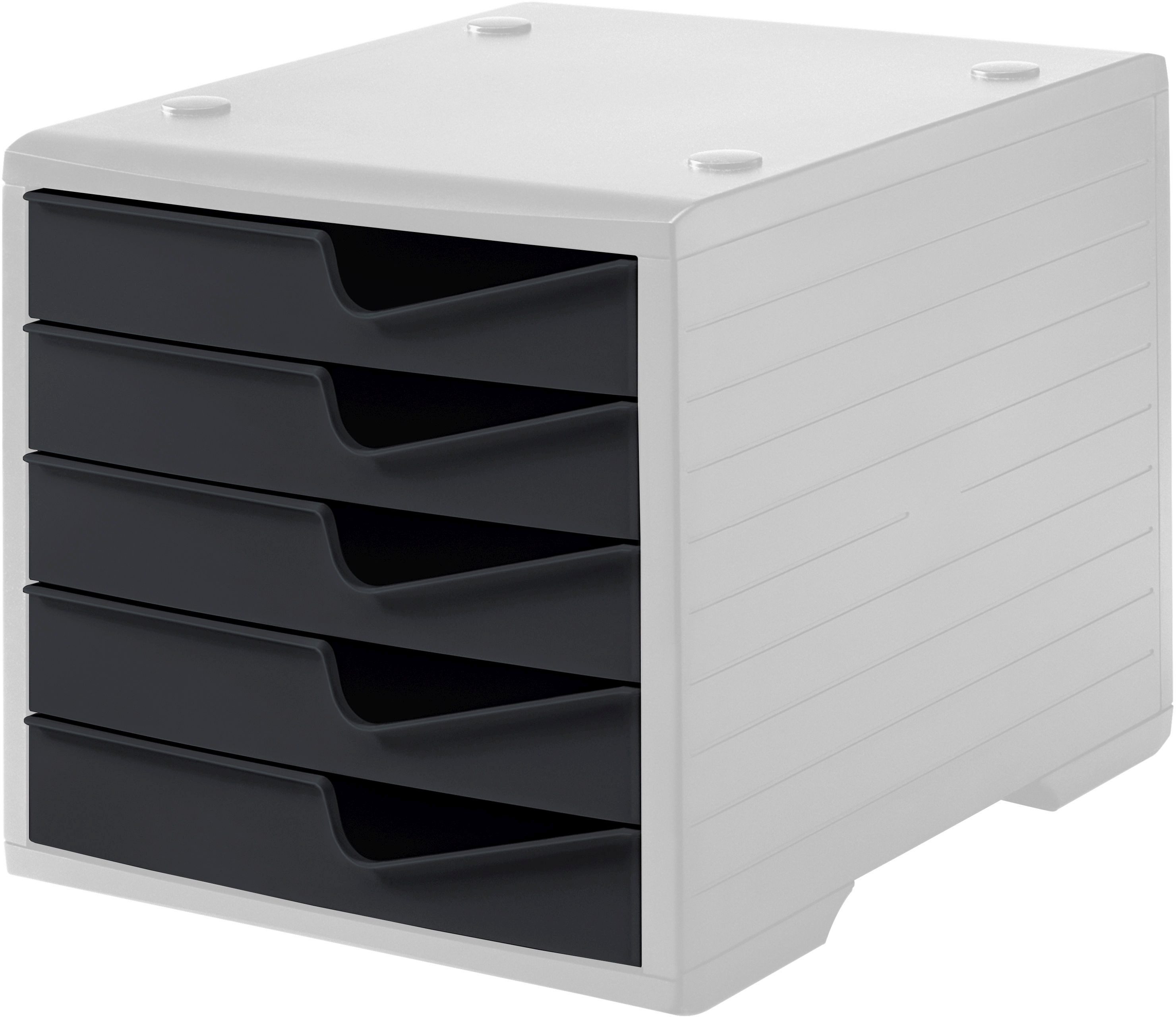 Organizer Schubladenbox styroswingbox 5 Schübe grau/anthrazit