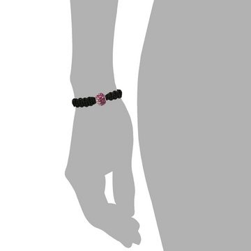 SilberDream Armband SilberDream Shamballa Armband lila (Armband), Damen Armband (Shamballa Kugel) 18cm, 925 Silber, Farbe: schwarz, lila