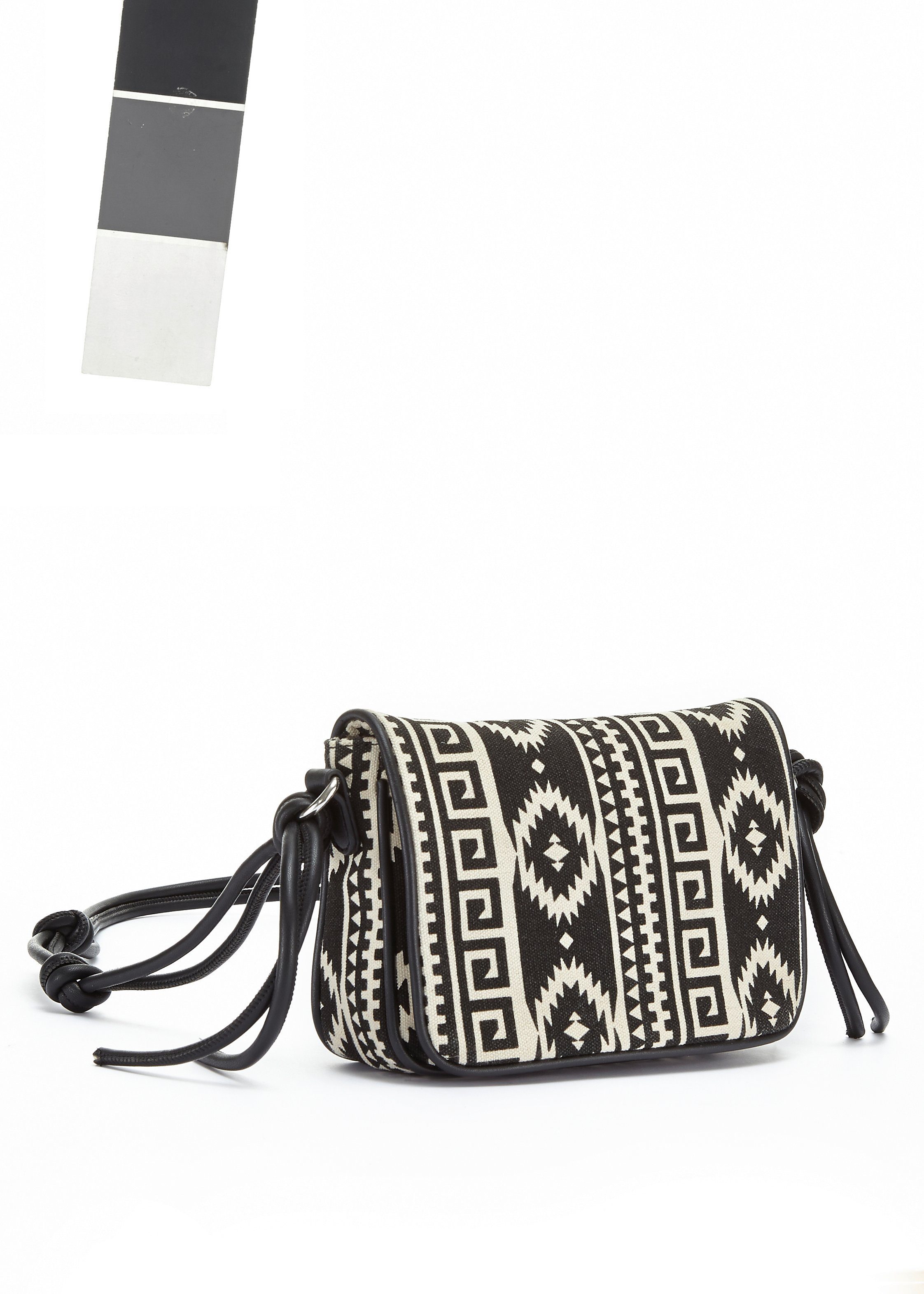 LASCANA Umhängetasche Crossbody Bag, im Ethno Look, Minibag, Handtasche, Schultertasche, Tragetasche VEGAN