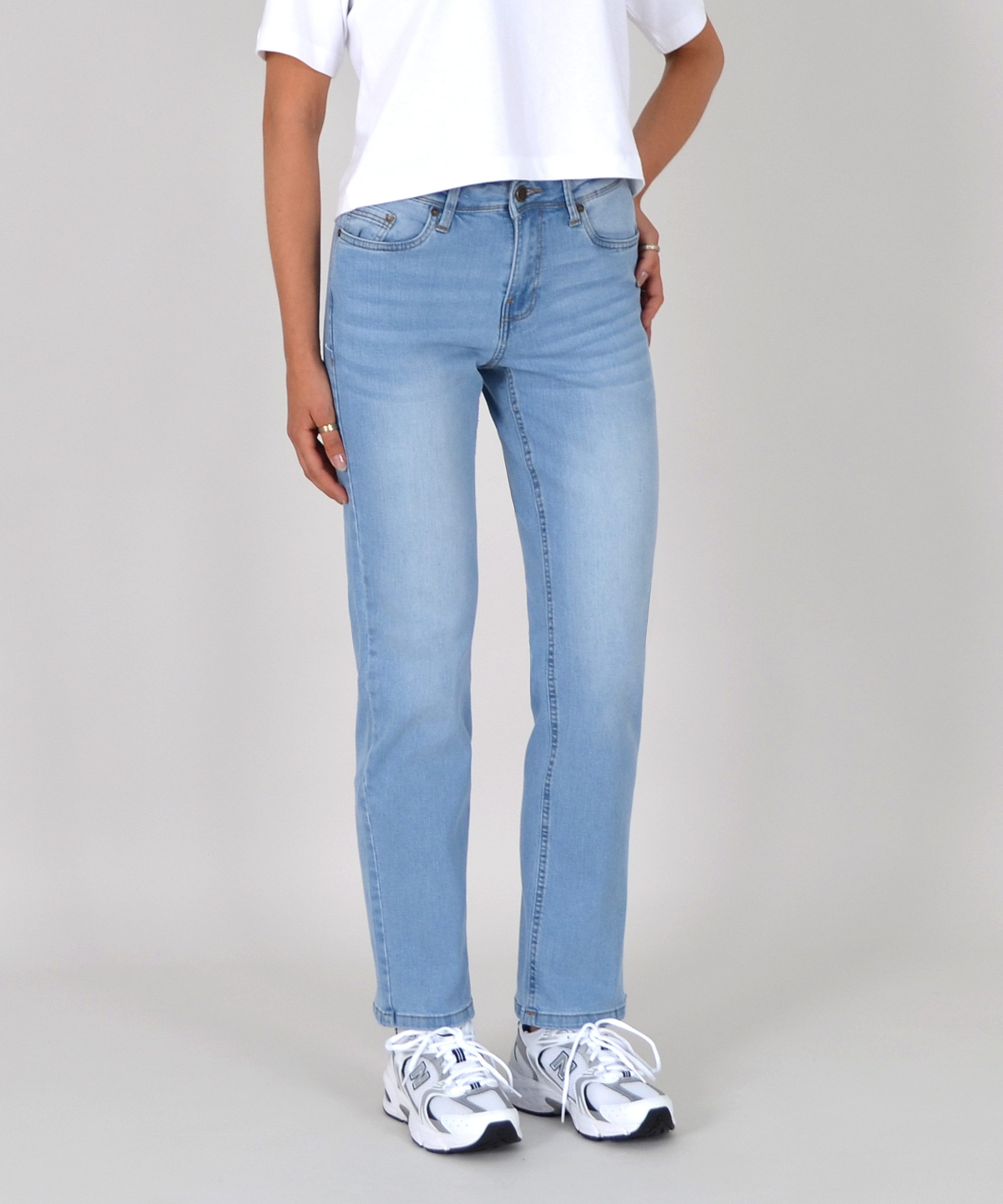 Straight-Jeans Damen Jeans Geradeschnitt Stretch Jeans Damen Regular Fit G4 Sale