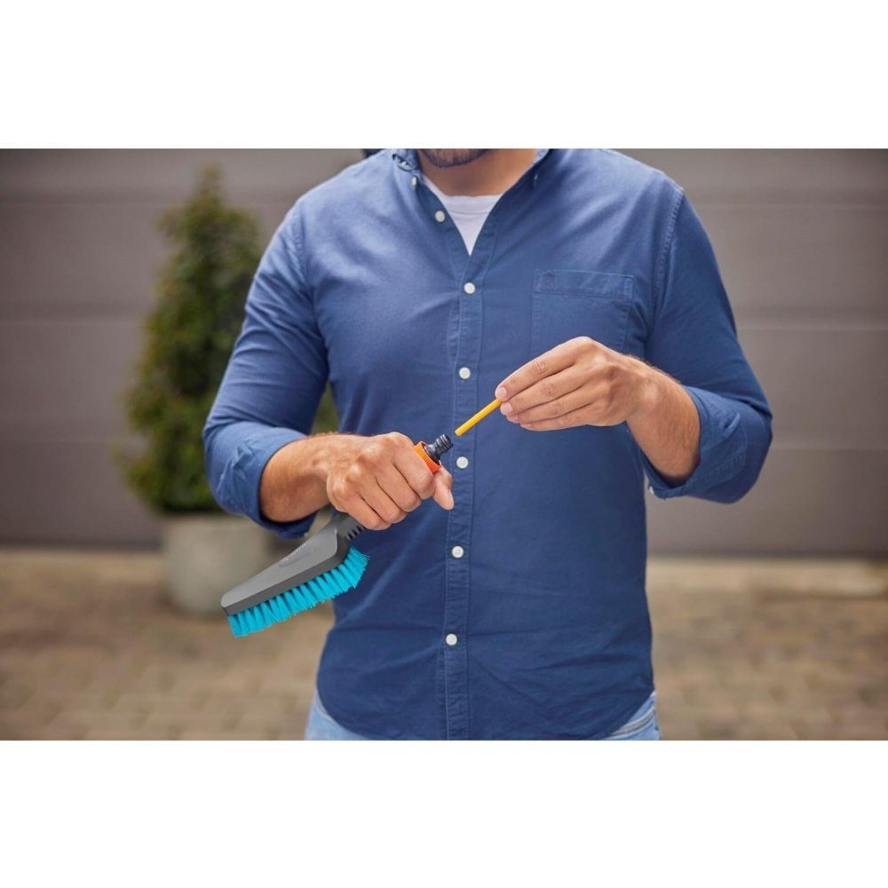 GARDENA Reinigungsbürste Cleansystem Handbürste S hard - Waschbürste - grau/türkis
