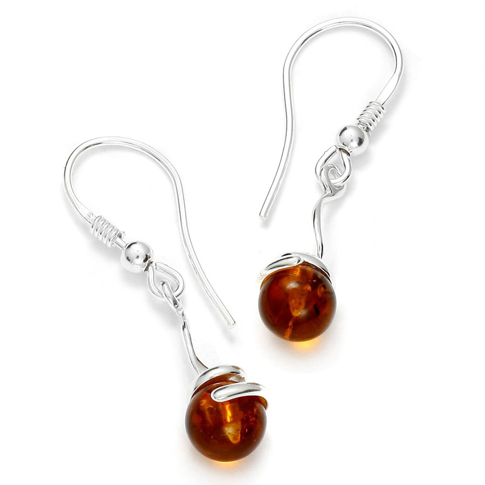 OSTSEE-SCHMUCK Paar Ohrhänger Ostsee-Schmuck Ohrhänger Kugel 7 mm Ohrhänger günstig online kaufen