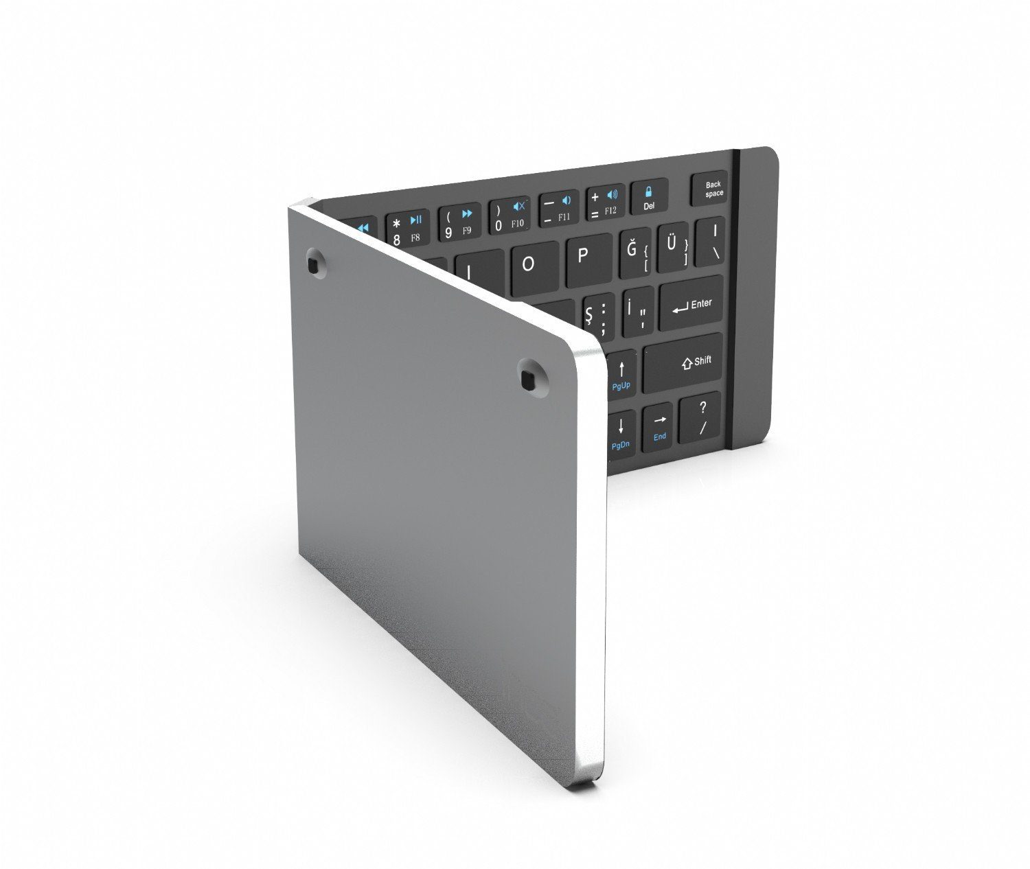 INCA Tastatur IBK-579BT Mini-Größe mit faltbarer Struktur, layout Deutsch Tastatur (Faltbare Bluetooth Minitastatur mit deutscher Tastenbelegung)